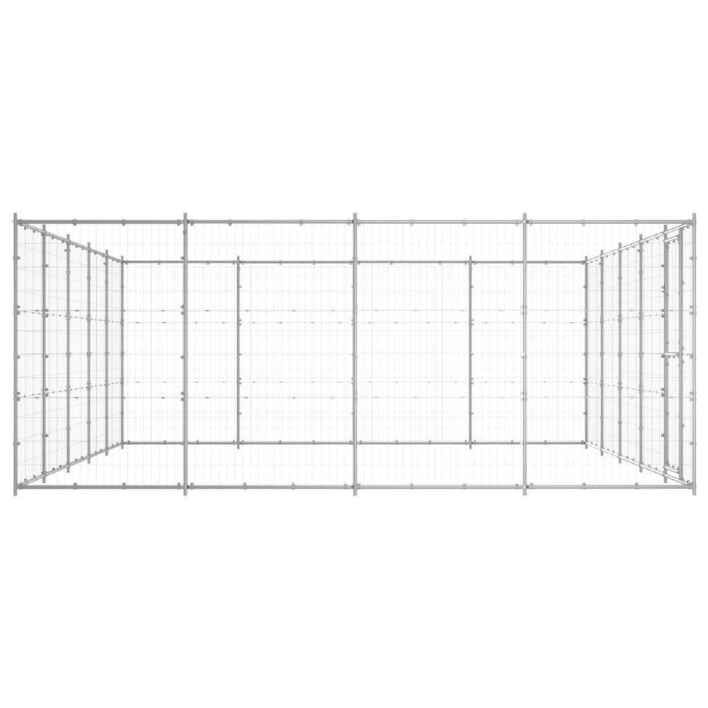 vidaXL Outdoor-Hundezwinger Verzinkter Stahl 24,2 m²