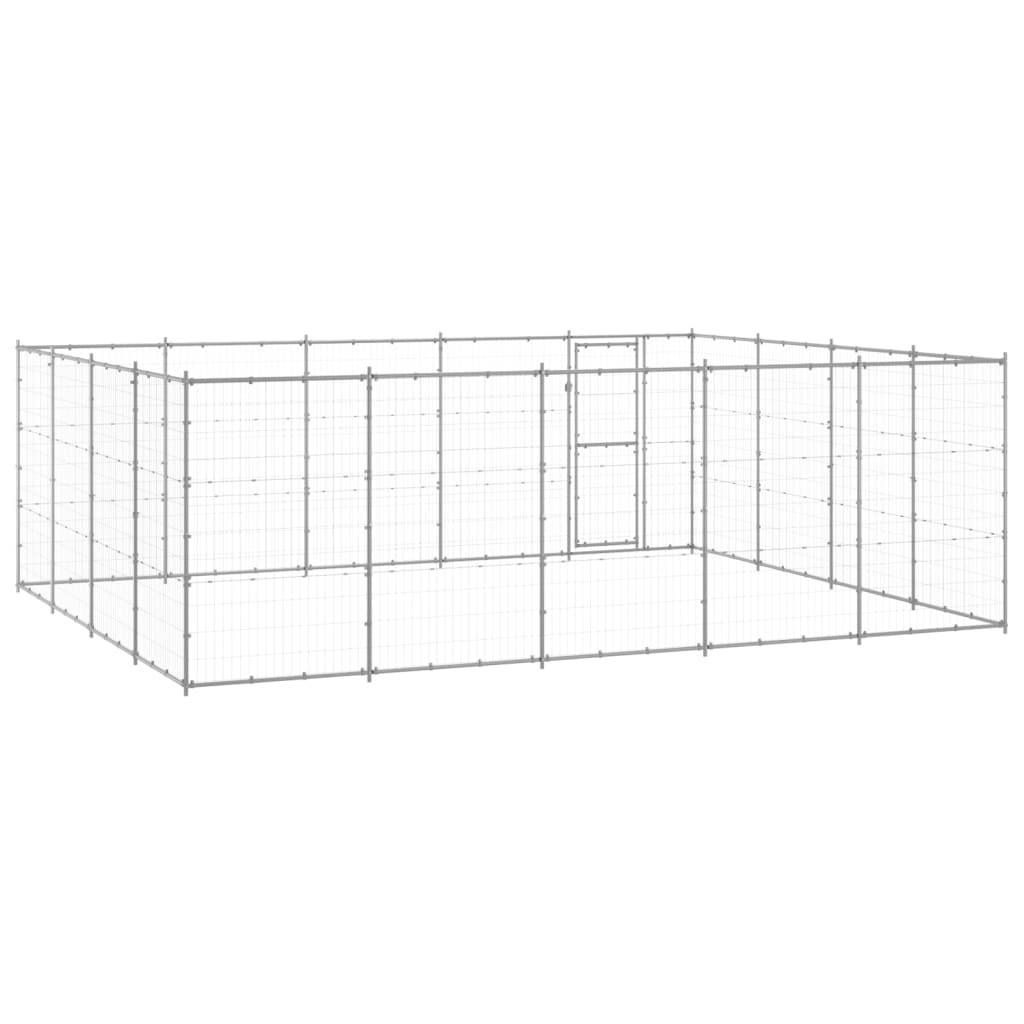 vidaXL Outdoor-Hundezwinger Verzinkter Stahl 24,2 m²