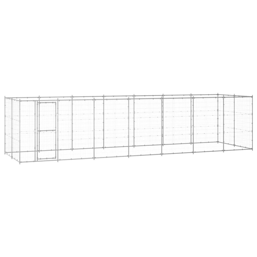 vidaXL Outdoor-Hundezwinger Verzinkter Stahl 16,94 m²