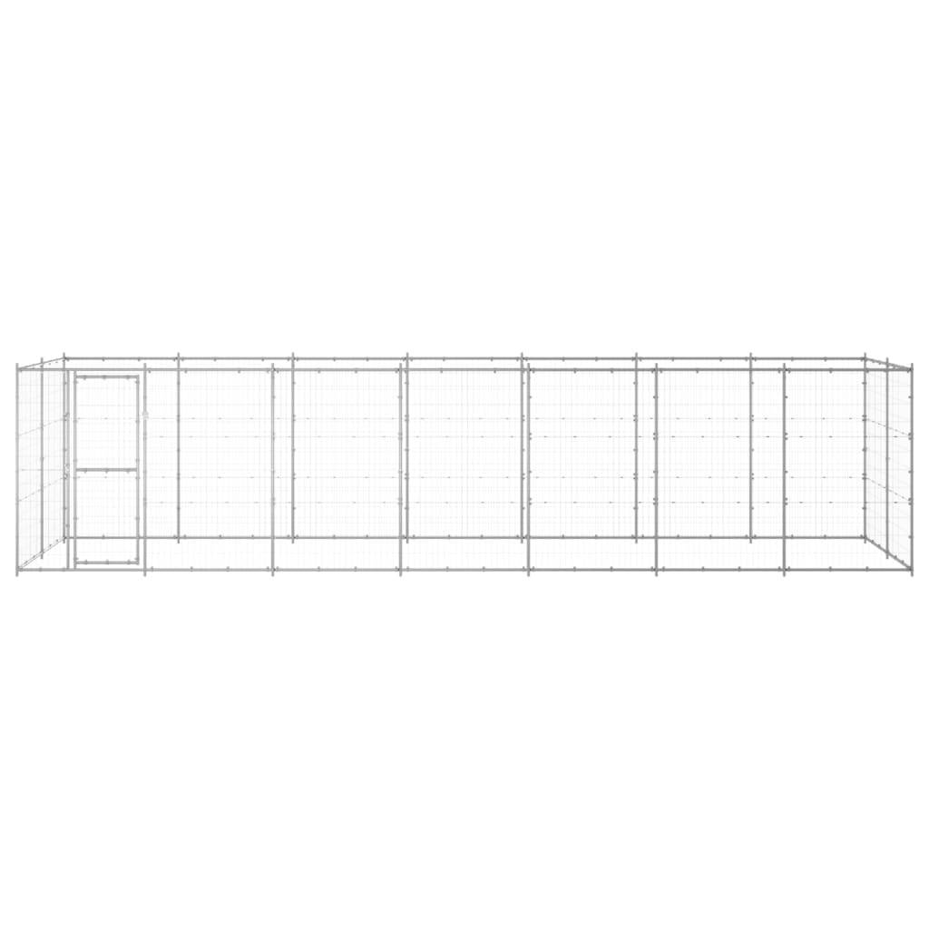 vidaXL Outdoor-Hundezwinger Verzinkter Stahl 16,94 m²