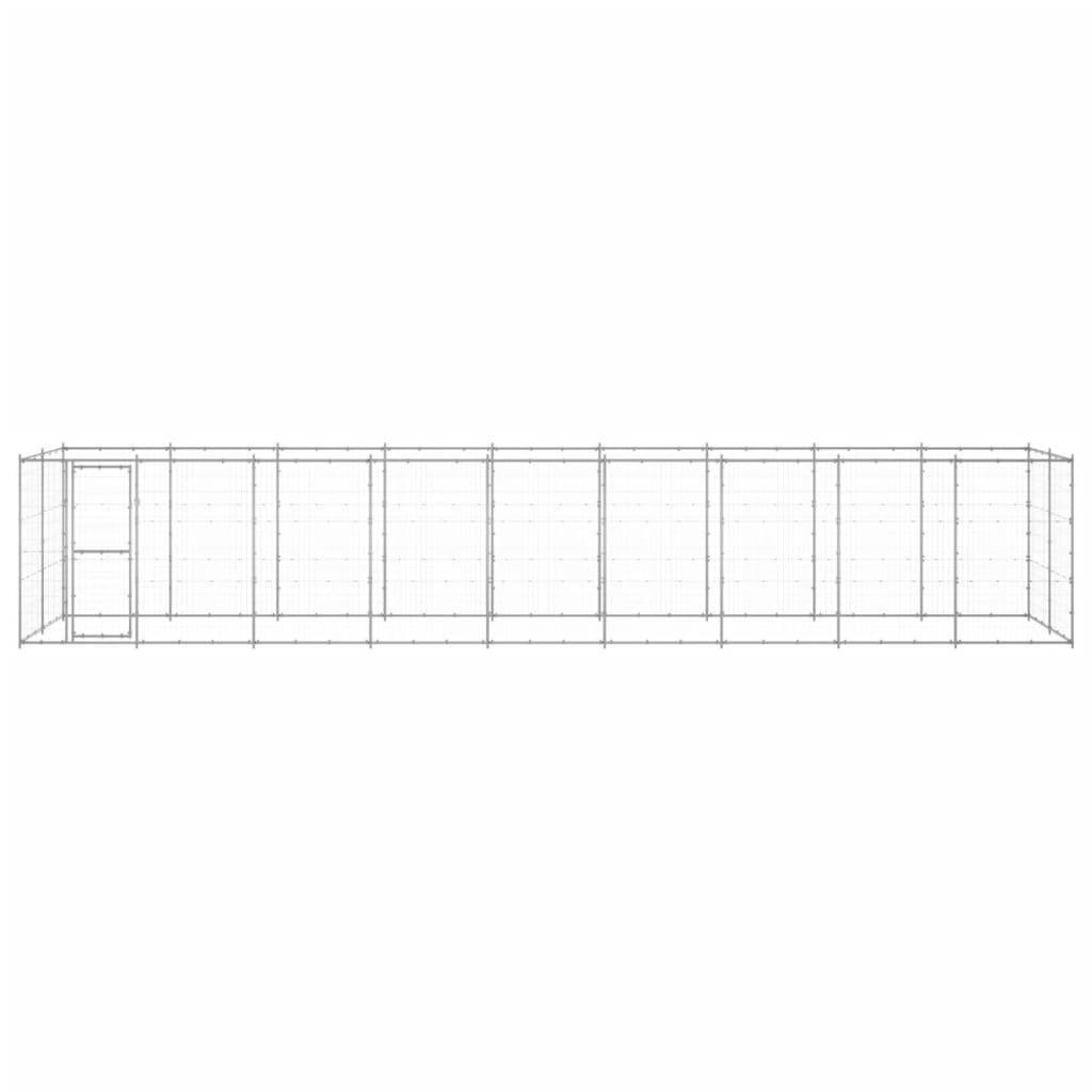 vidaXL Outdoor-Hundezwinger Verzinkter Stahl 21,78 m²