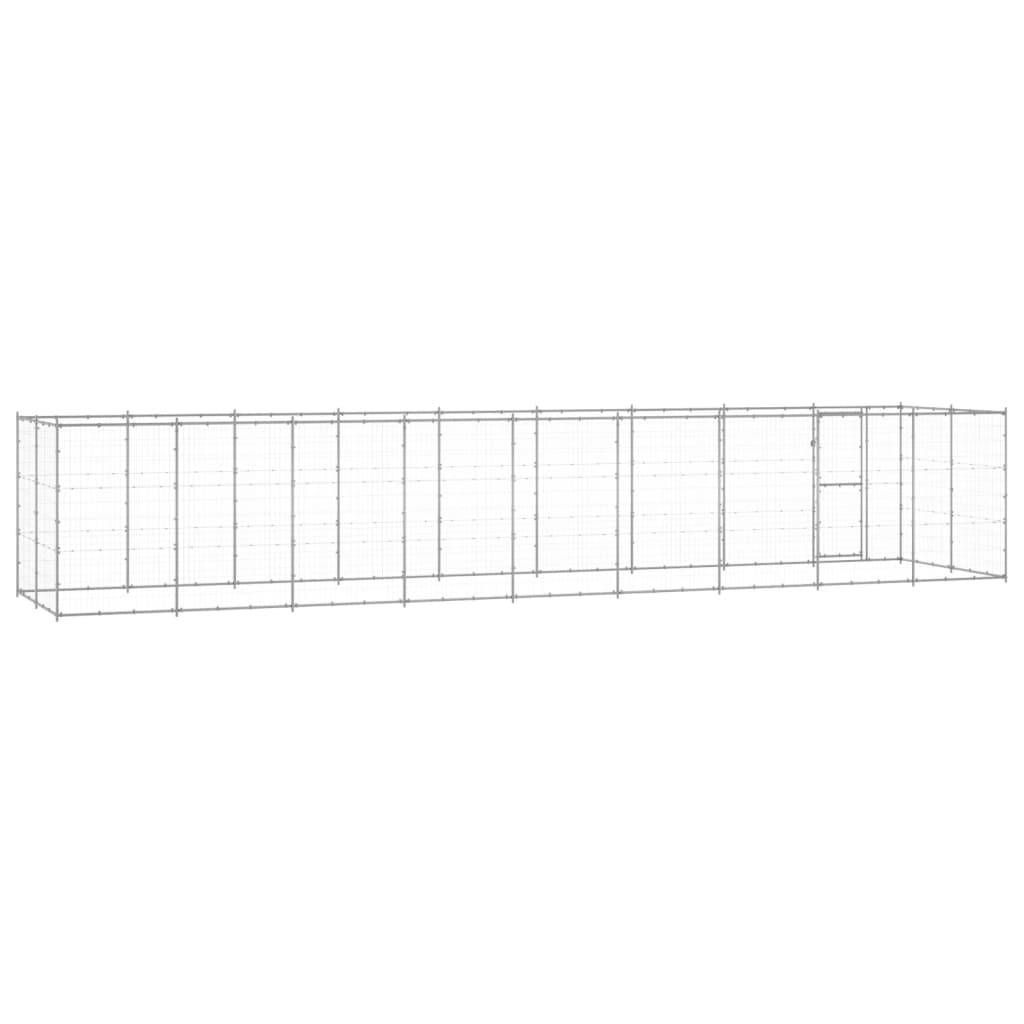 vidaXL Outdoor-Hundezwinger Verzinkter Stahl 21,78 m²