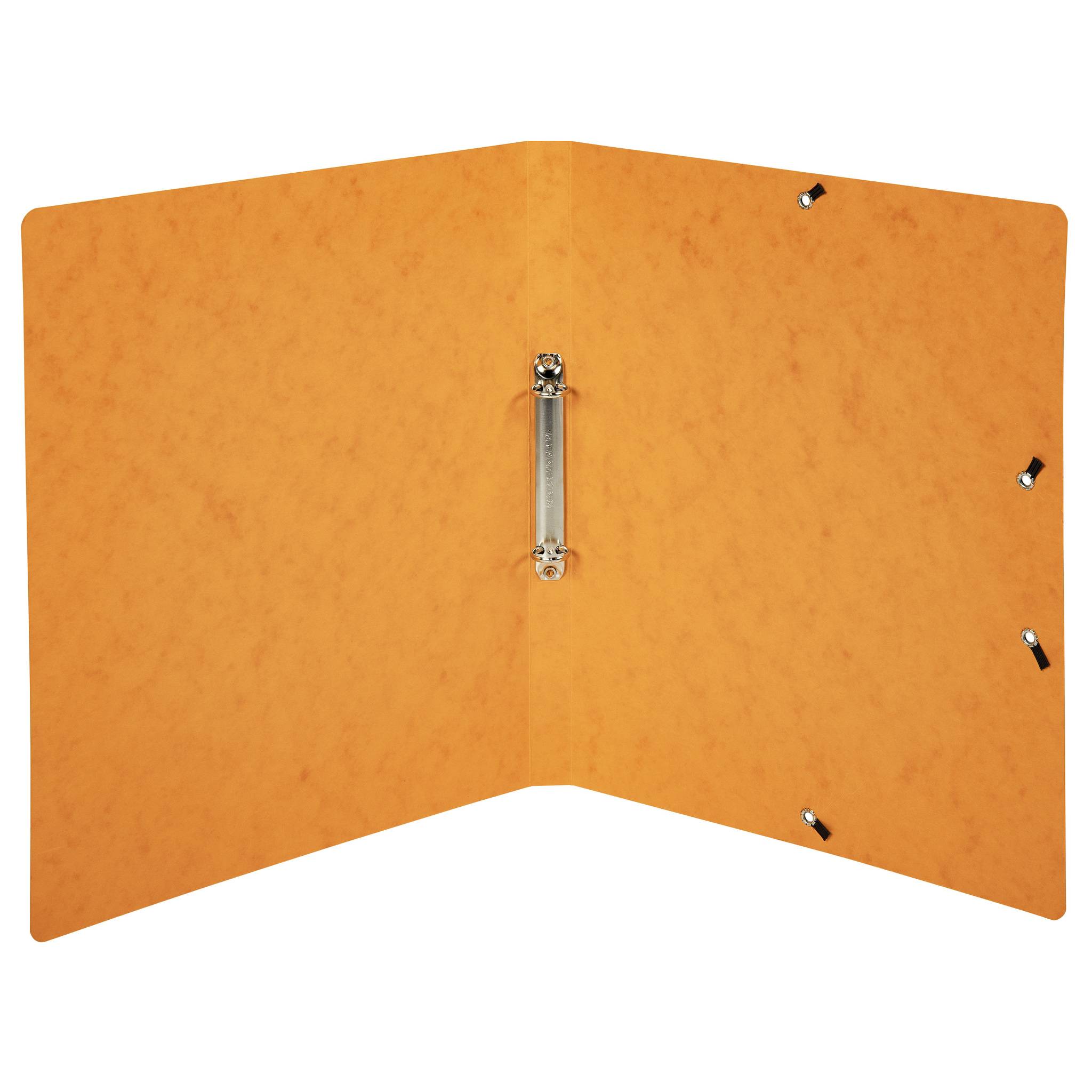 Exacompta 10x Ringhefter A4, 2 Ringe 15mm, Karton, bedruckt, Orange, 542554E