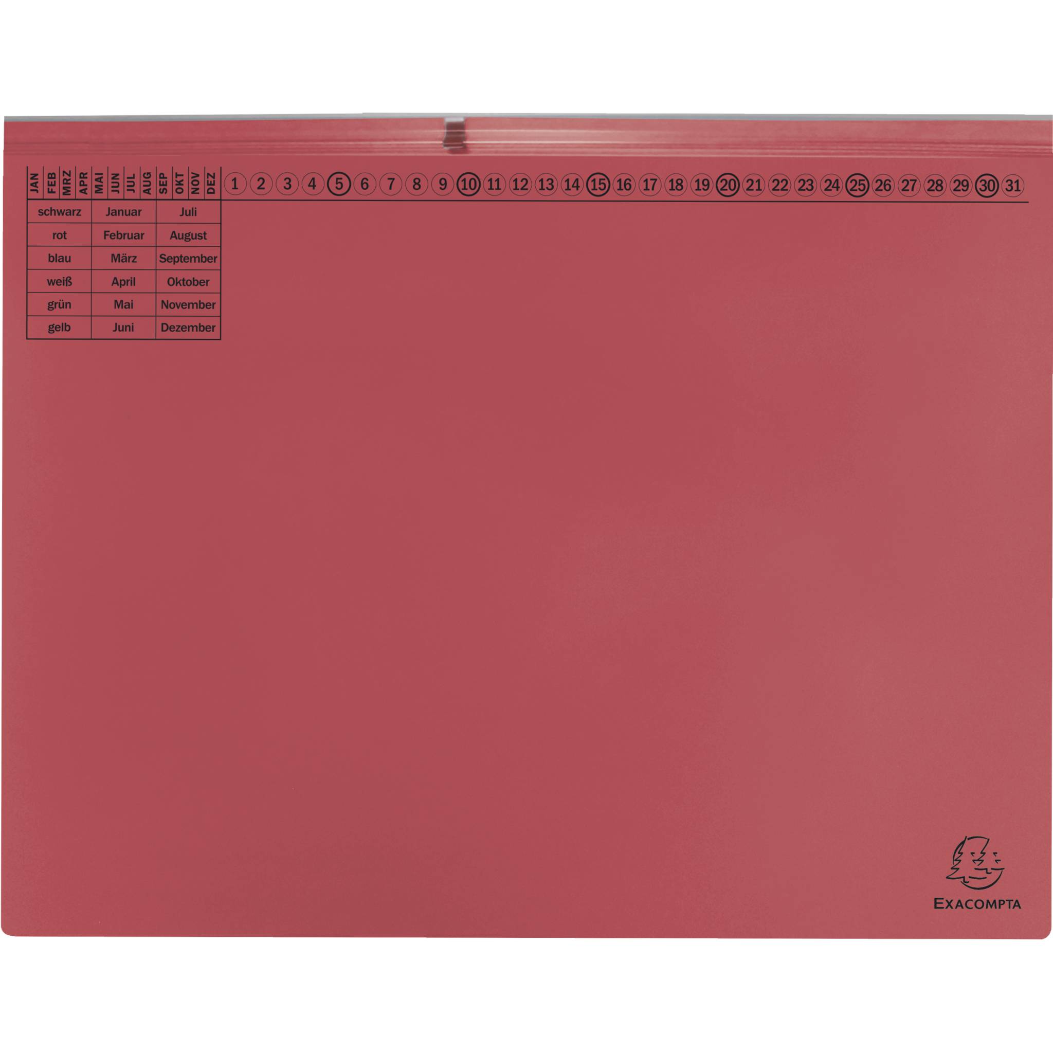 Exacompta 25x Exaflex, Kanzlei Hängehefter, 2x Abheft, Links, Rot, 370303B
