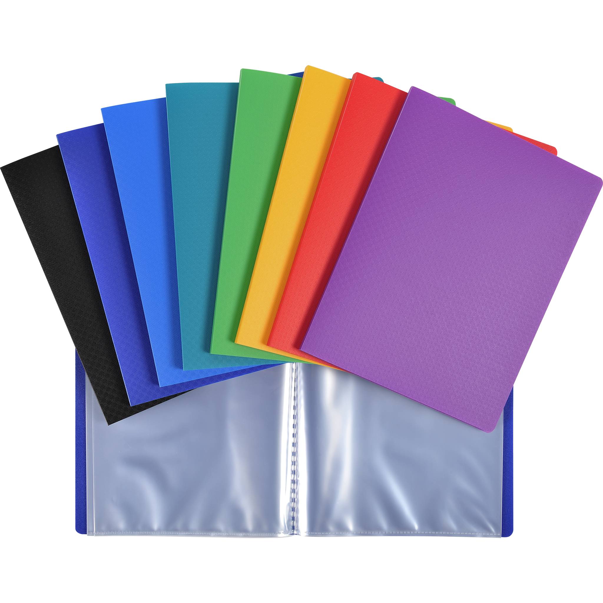 Exacompta 10x Sichtmappe PP 20 Hüllen 18x23 cm für Unterlagen A5 sortiert 88210E