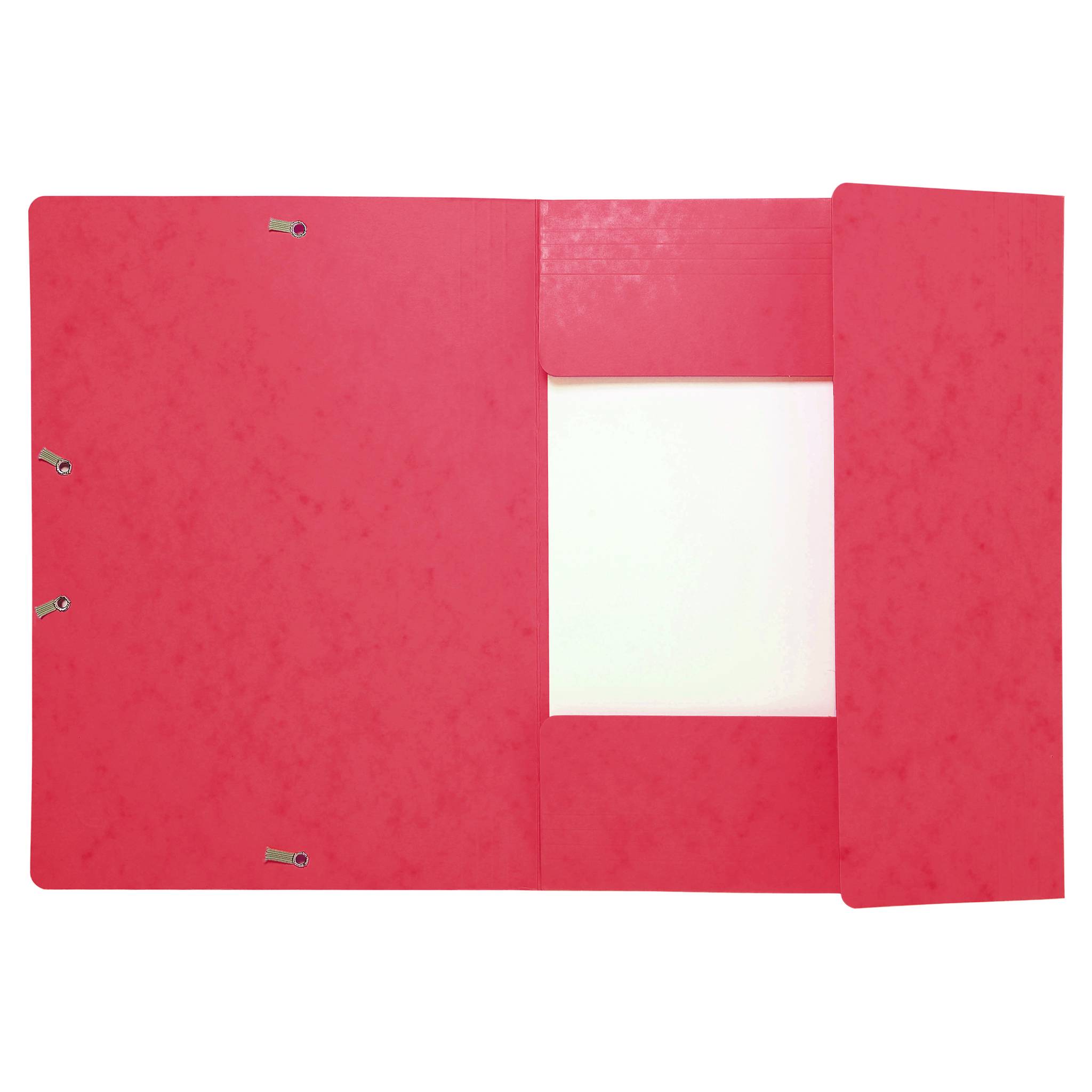 Exacompta 25x Sammelmappe + Gummizug 3 Klappen Karton 425g A4 MAXI Rot 17109H