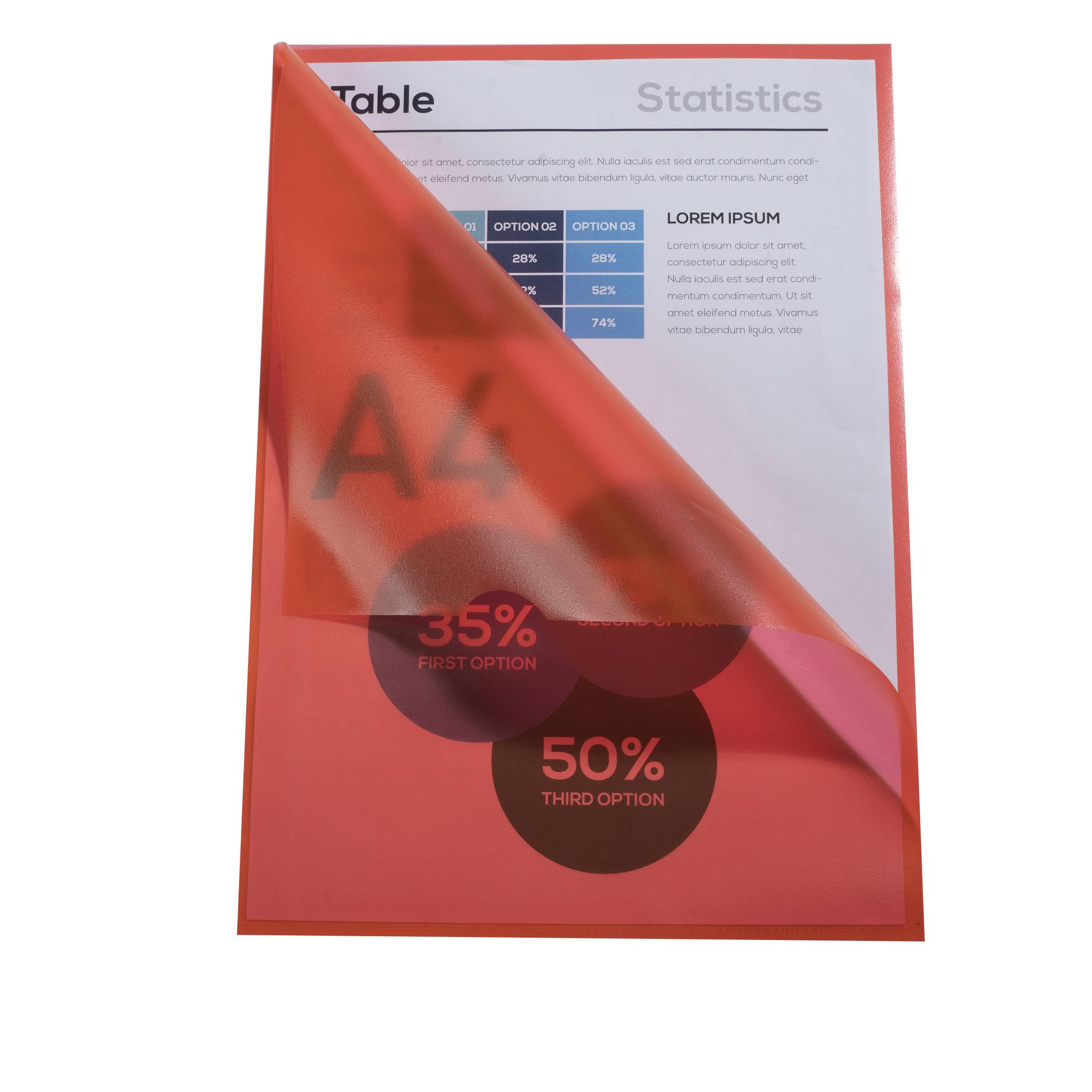 Exacompta 10x Pack 10 Aktensichthüllen genarbtem PP 120µ, A4, Rot, 56115E