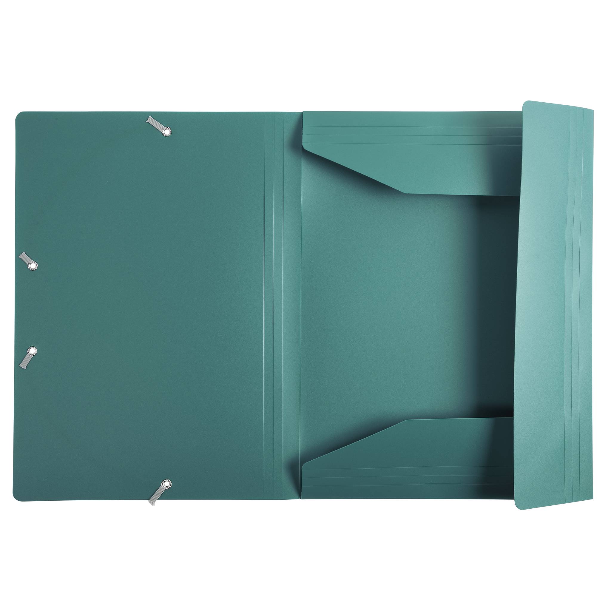 Exacompta 30x Sammelmappe +Gummizug 3 Klappen PP 400µ Eco A4 Grün 55903E