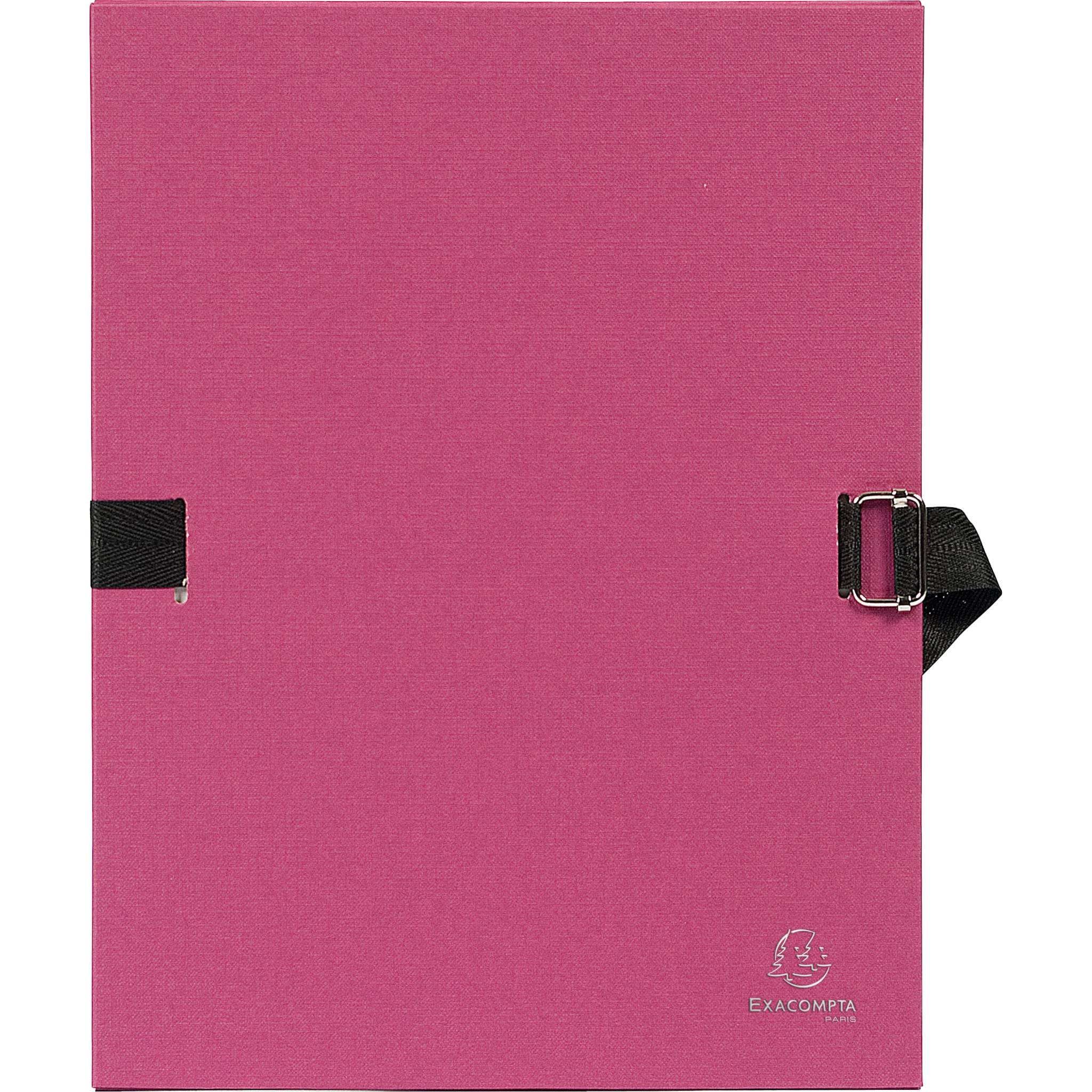 Exacompta 10x Dokumentenmappe Karton 2,7mm, Faltenrücken, A4, Bordeauxrot, 724E
