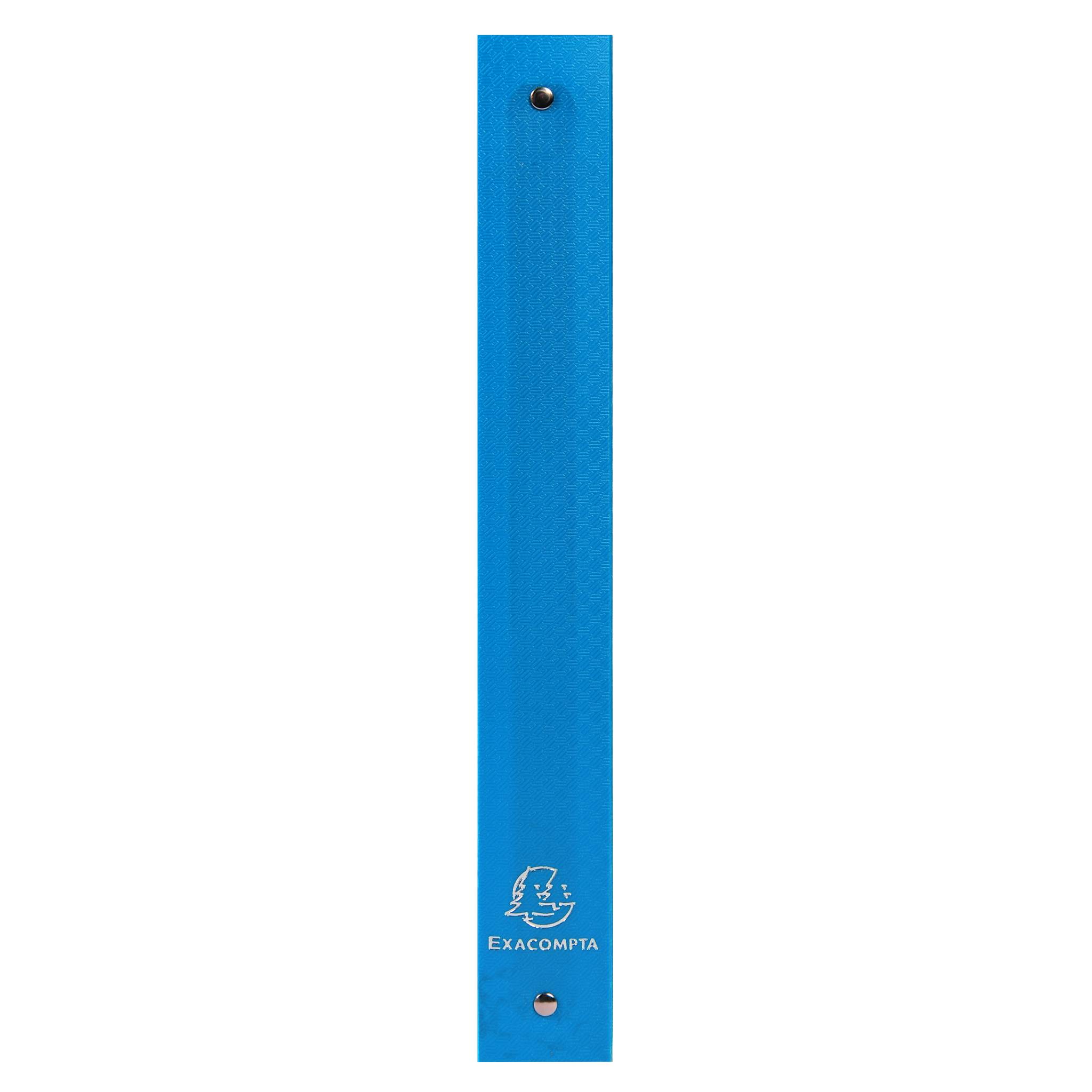 Exacompta 20x Ringbuch PP 700µ 4 Ring Rücken 40mm A4 Überbreite Hellblau 512802E