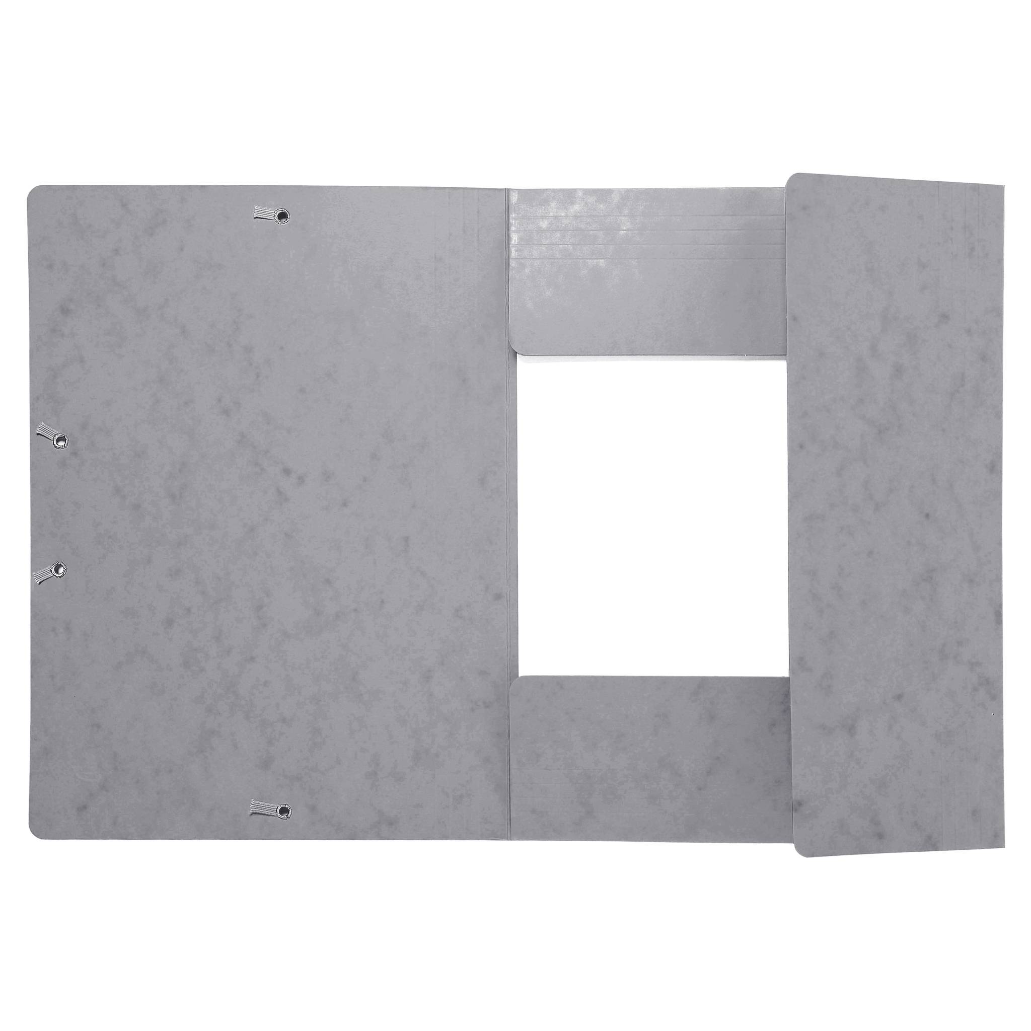 Exacompta 25x Eckspannmappe + Gummizug ohne Klappen, Karton, A4, Grau, 555471E