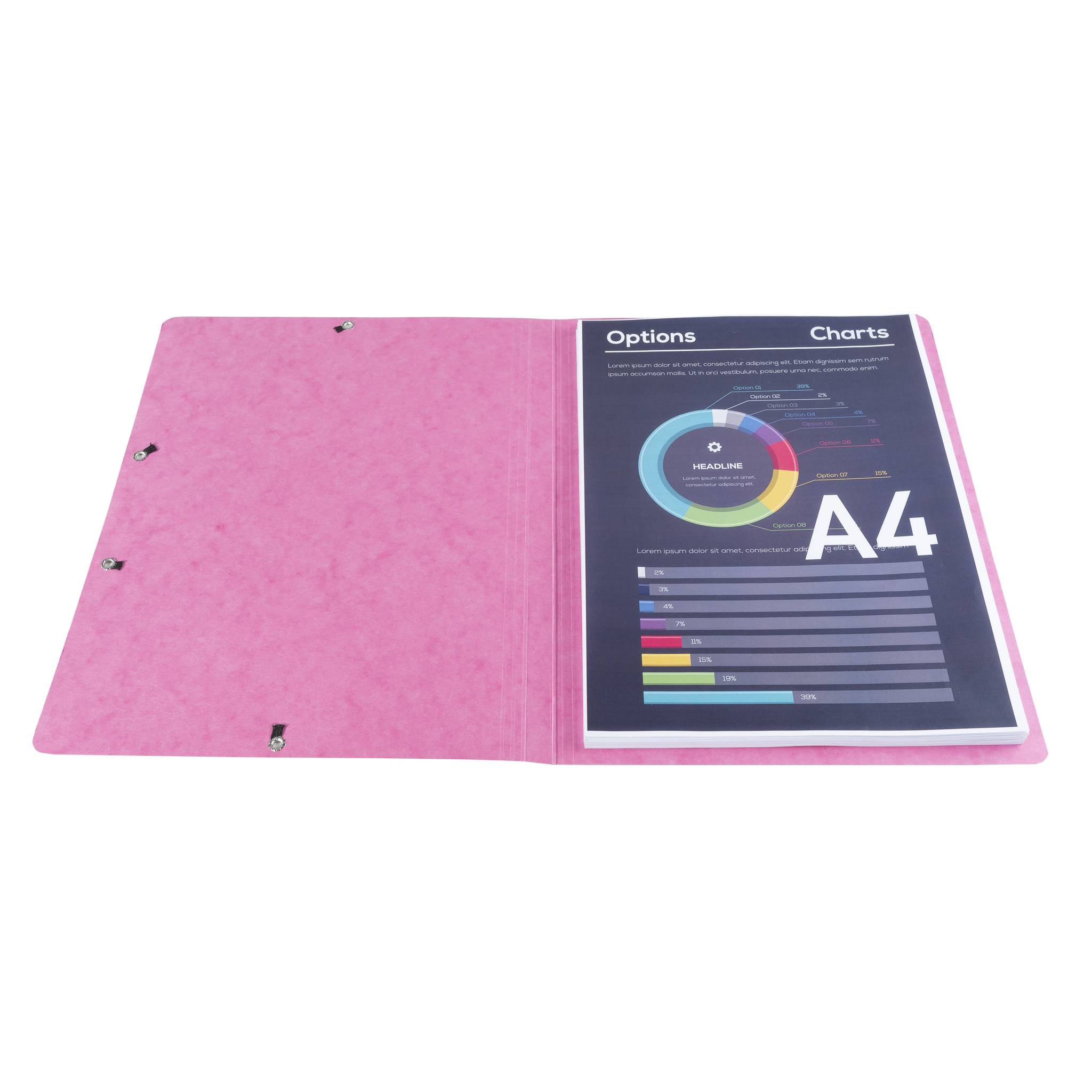 Exacompta 25x Eckspannmappe + Gummizug ohne Klappen, Karton, A4, Rosa, 5560E