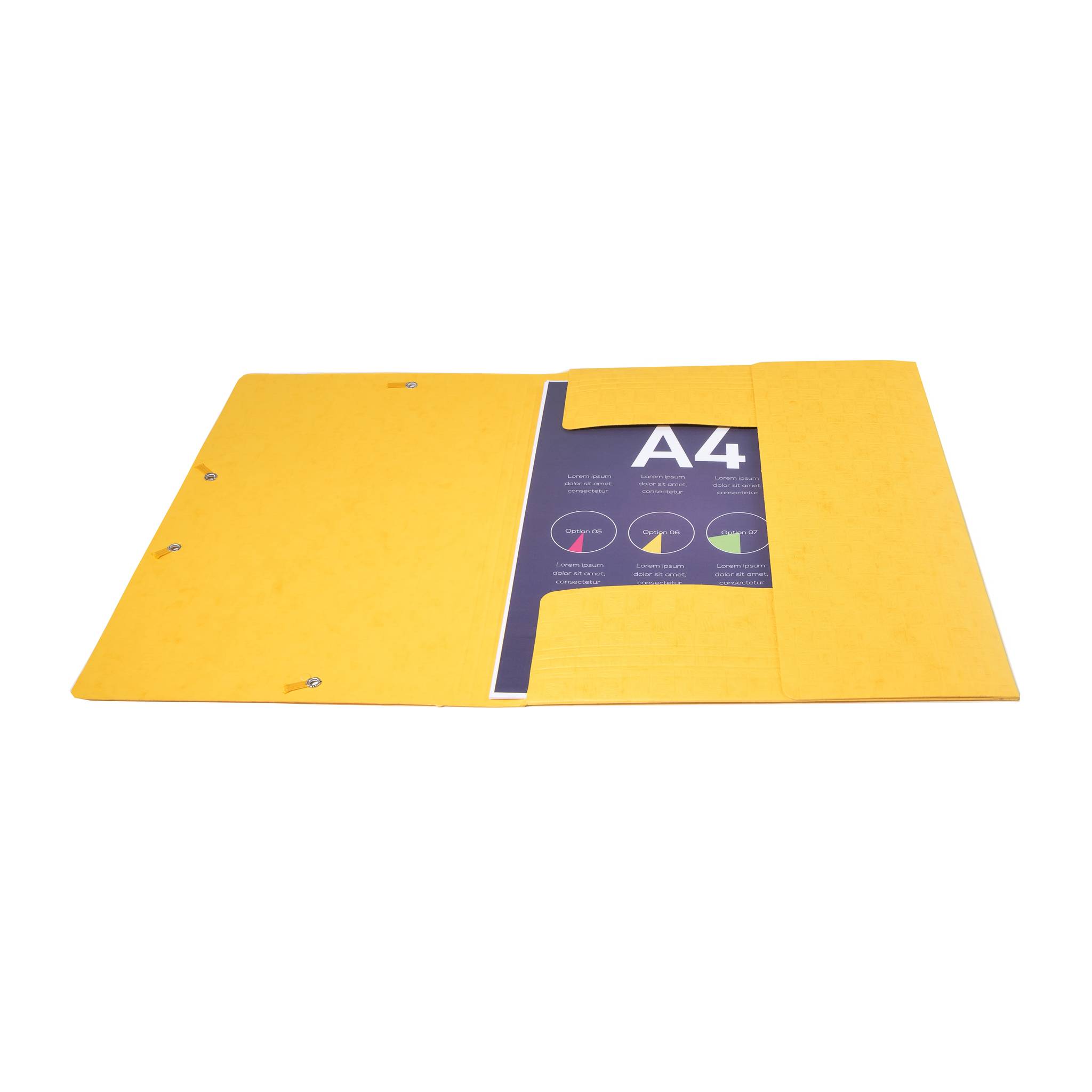 Exacompta 25x Sammelmappe + Gummizug 3 Klappen Karton 600g A4 MAXI Gelb 55959E
