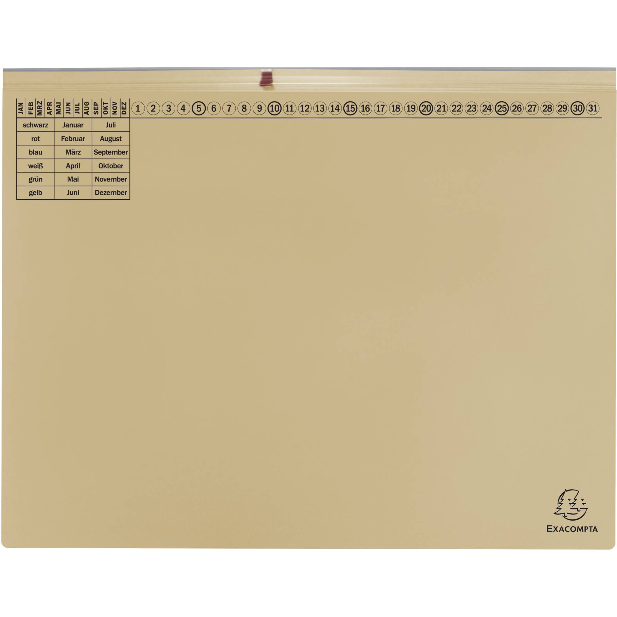 Exacompta 25x Exaflex, Kanzlei Hängehefter, 2x Abheft, Links, Elfenbein, 370322B