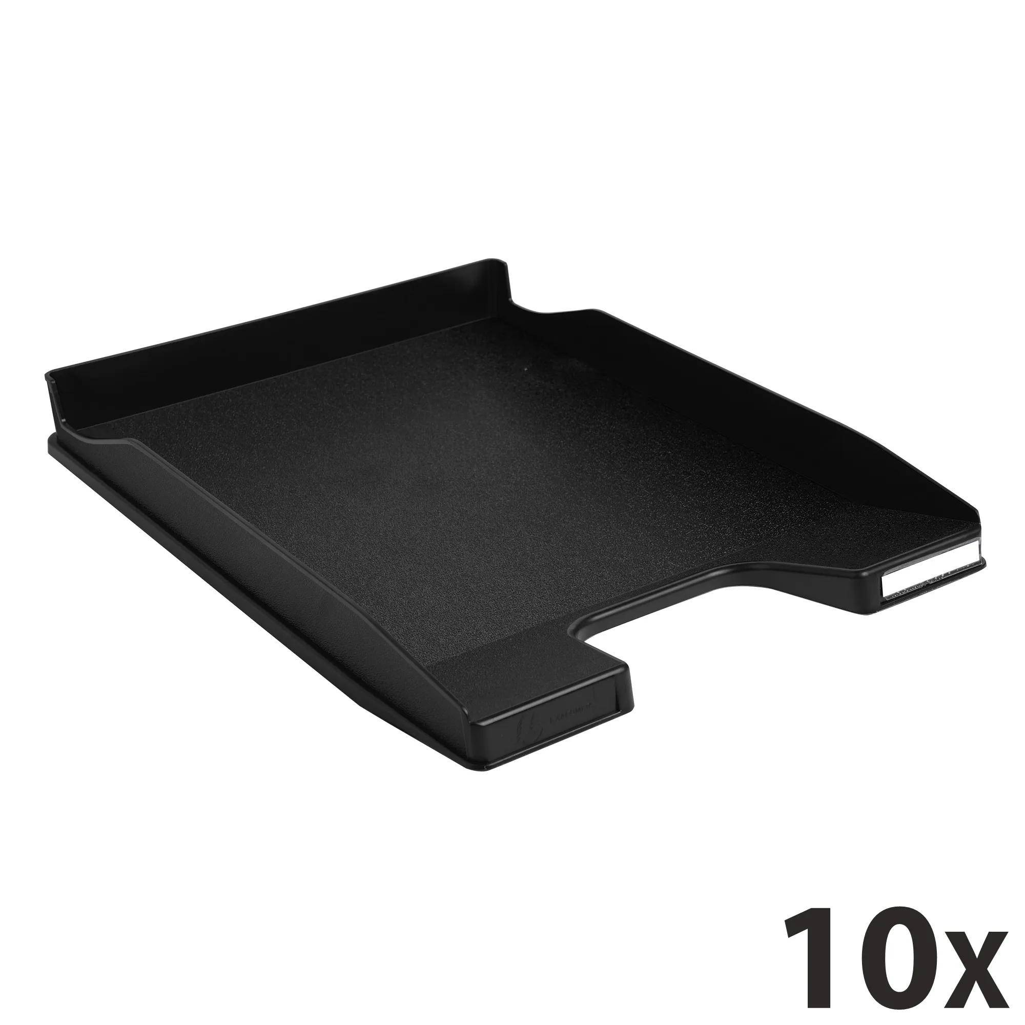 Exacompta 10x Briefablage COMBO MINI, EcoBlack - Schwarz - 11414D