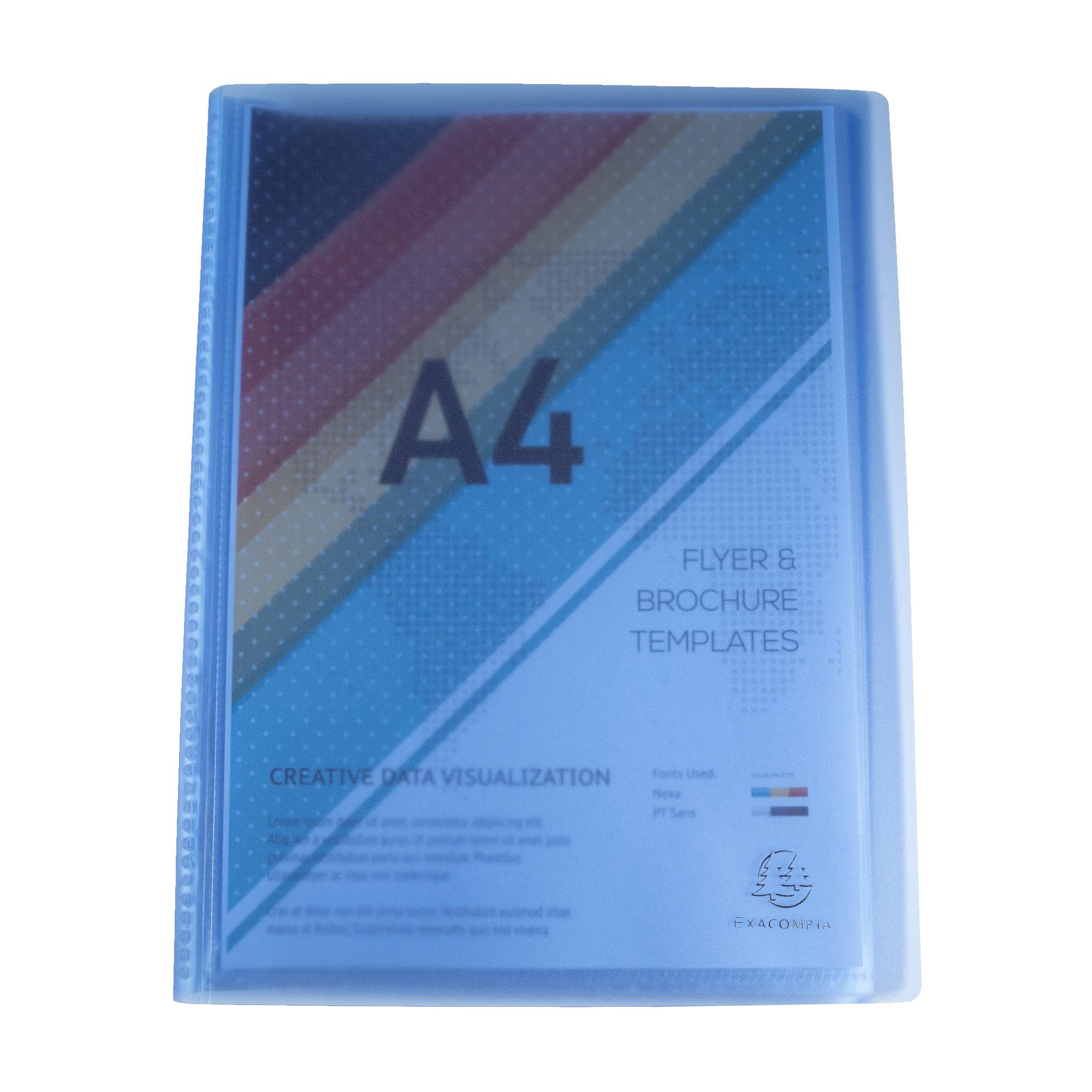 Exacompta 8x Sichtmappe PP 500µ + 90 Hüllen , A4, sortiert, 85969E