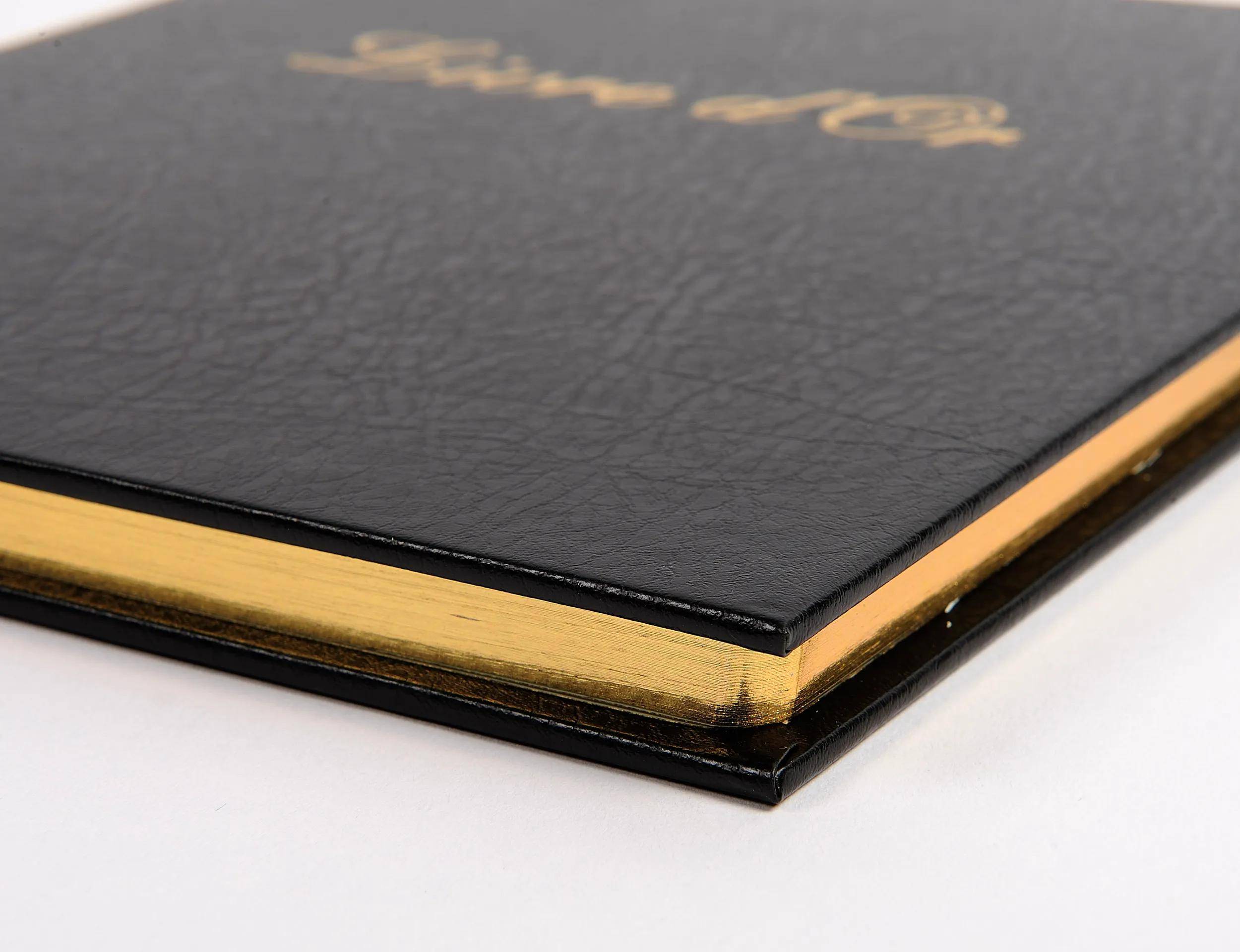 Exacompta 3x Gästebuch Balacron 70 Blatt weiß 21x19 cm Hochformat Schwarz 4991E