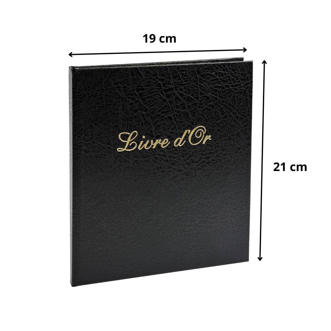 Exacompta 3x Gästebuch Balacron 70 Blatt weiß 21x19 cm Hochformat Schwarz 4991E