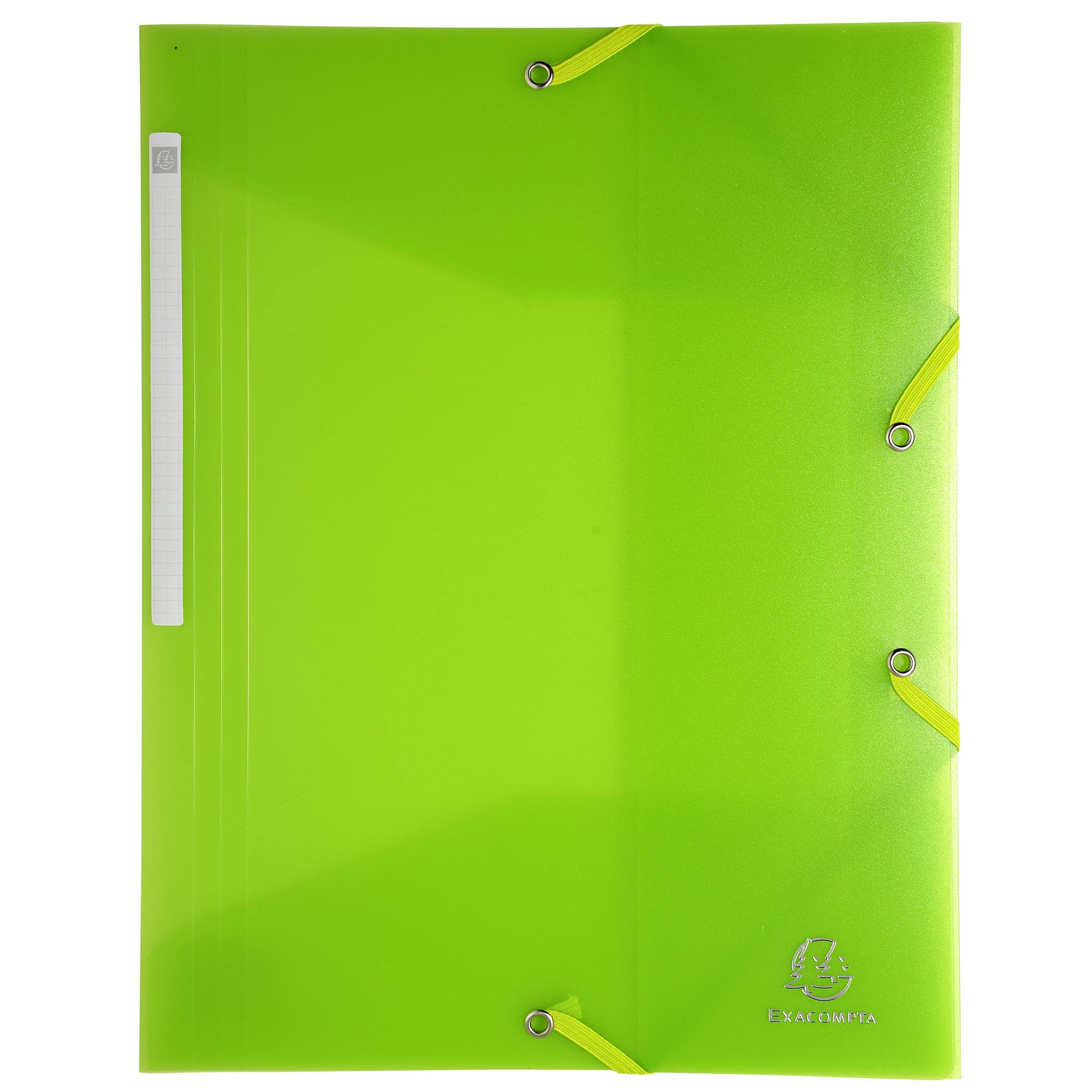 Exacompta 25x Sammelmappe + 3 Klappen, Gummizug PP , 12x16cm, sortiert, 50889E