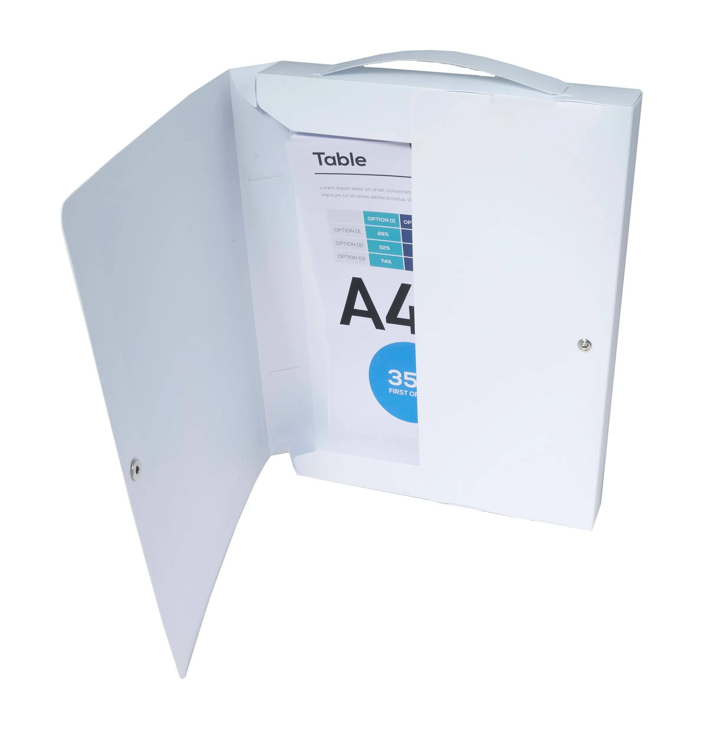 Exacompta 10x Aktenmappe PP 800µ + Griff Krea Cover, für Format A4, Weiß, 5925E