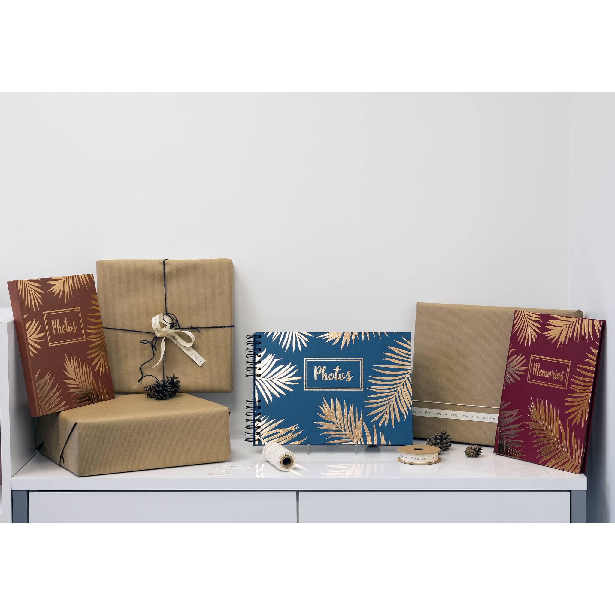 Exacompta Spiralfotoalbum 50 Seiten schwarz 32x22cm - Palam blau - Blau - 16207E