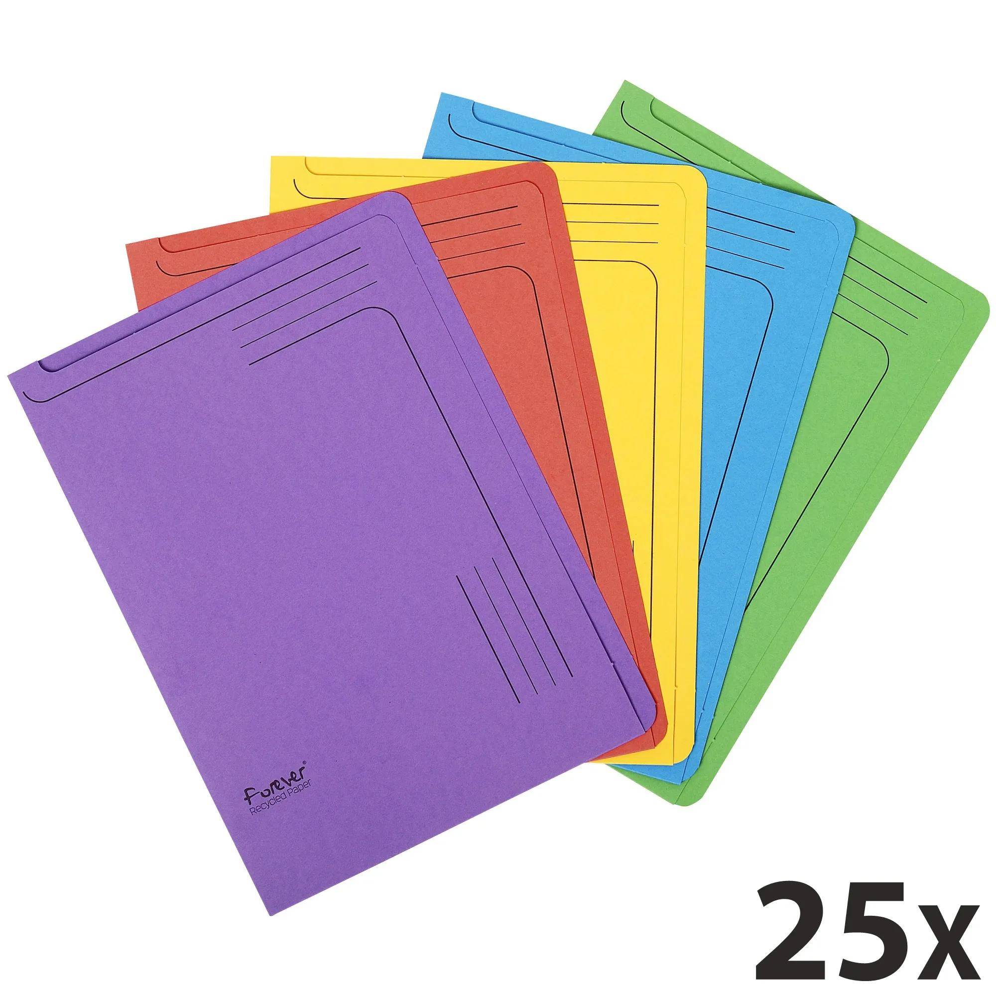 Exacompta 25x Aktenmappe A4 + Index, RC Kart.290g, sortiert, 48100E