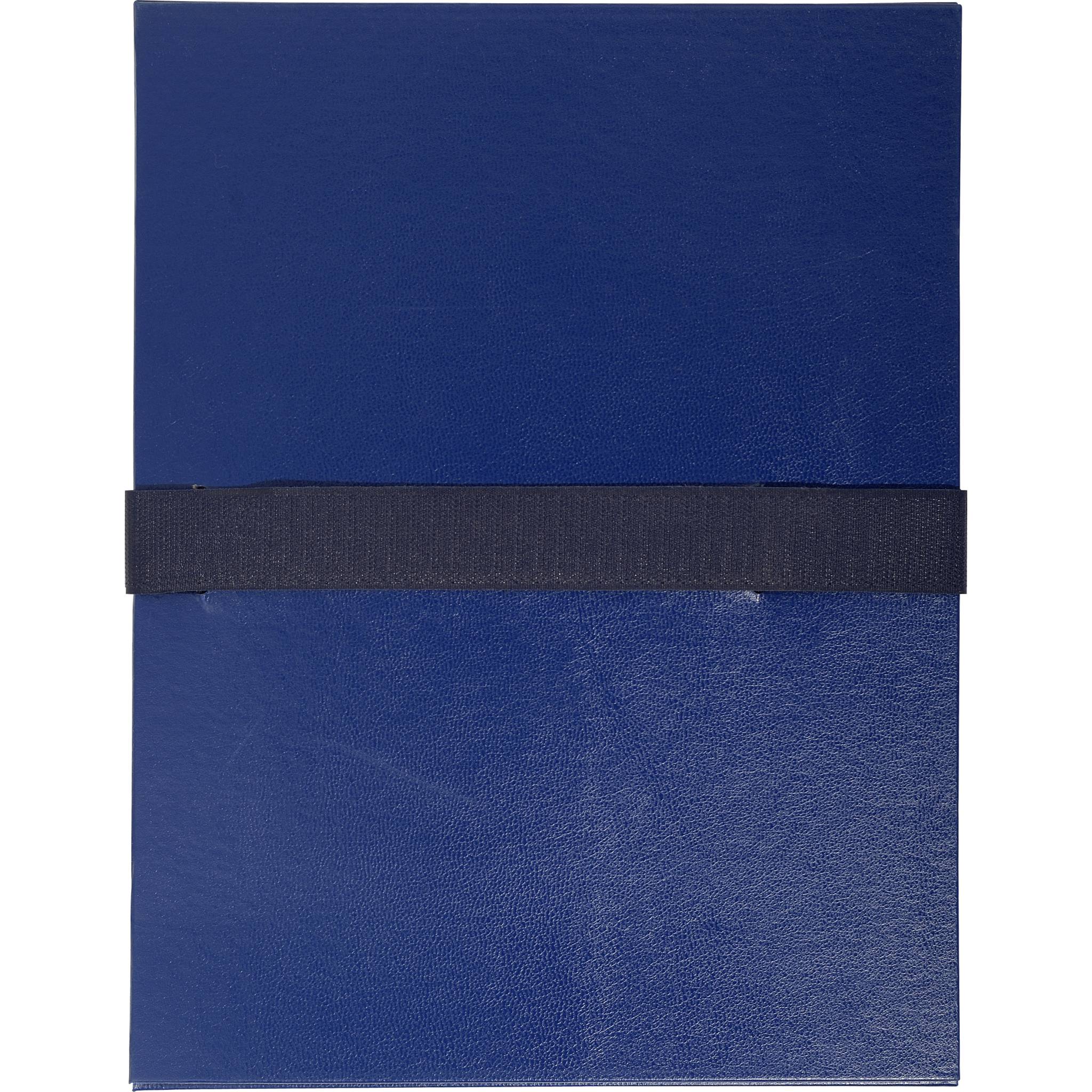 Exacompta 10x Dokumentenmappe dehnbar 1 Klappe Balacronbezug A4 Dunkelblau 626E