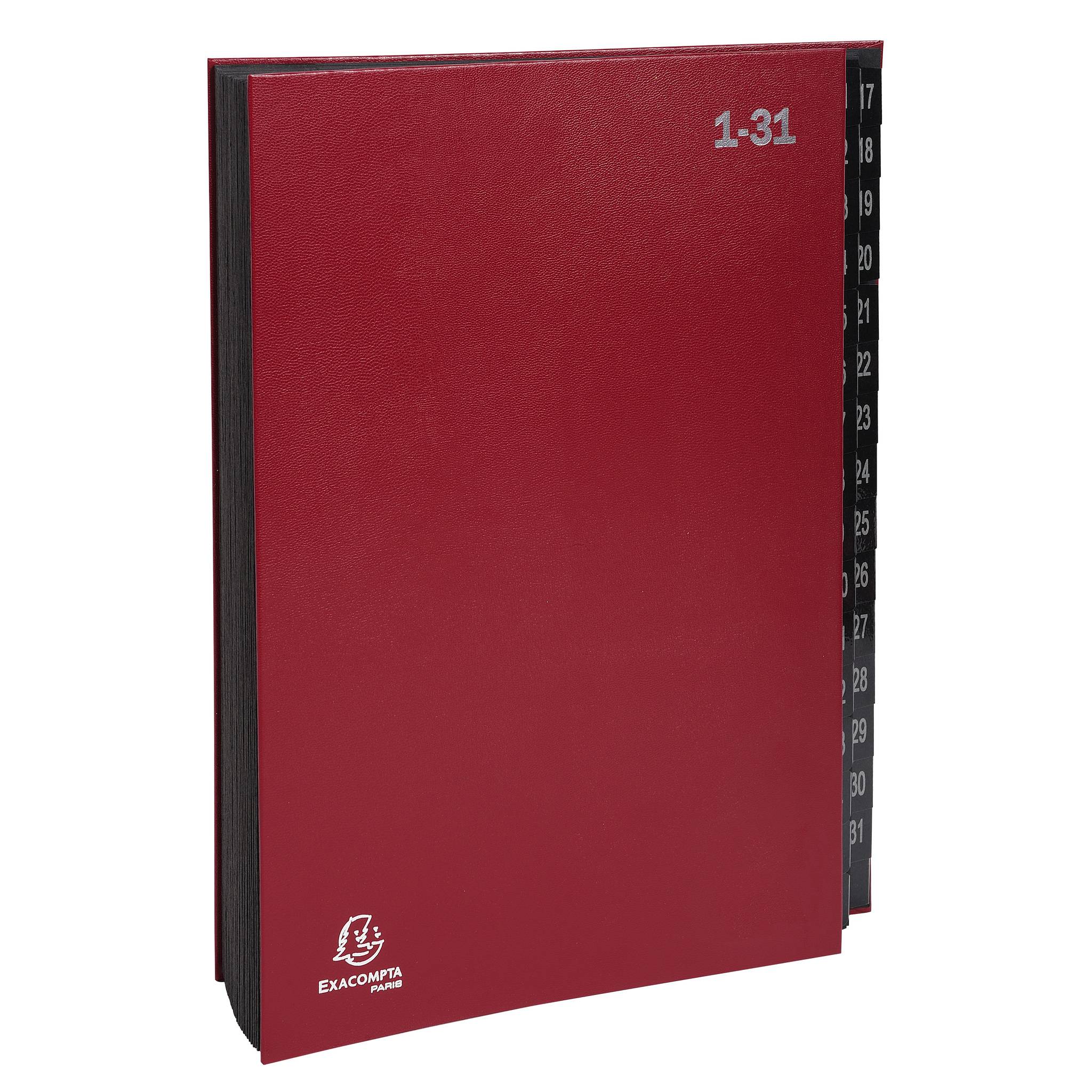 Exacompta 6x Pultordner Ordnungsmappe 32 Fächern RC-Karton 1-31 A4 Rot 57035E