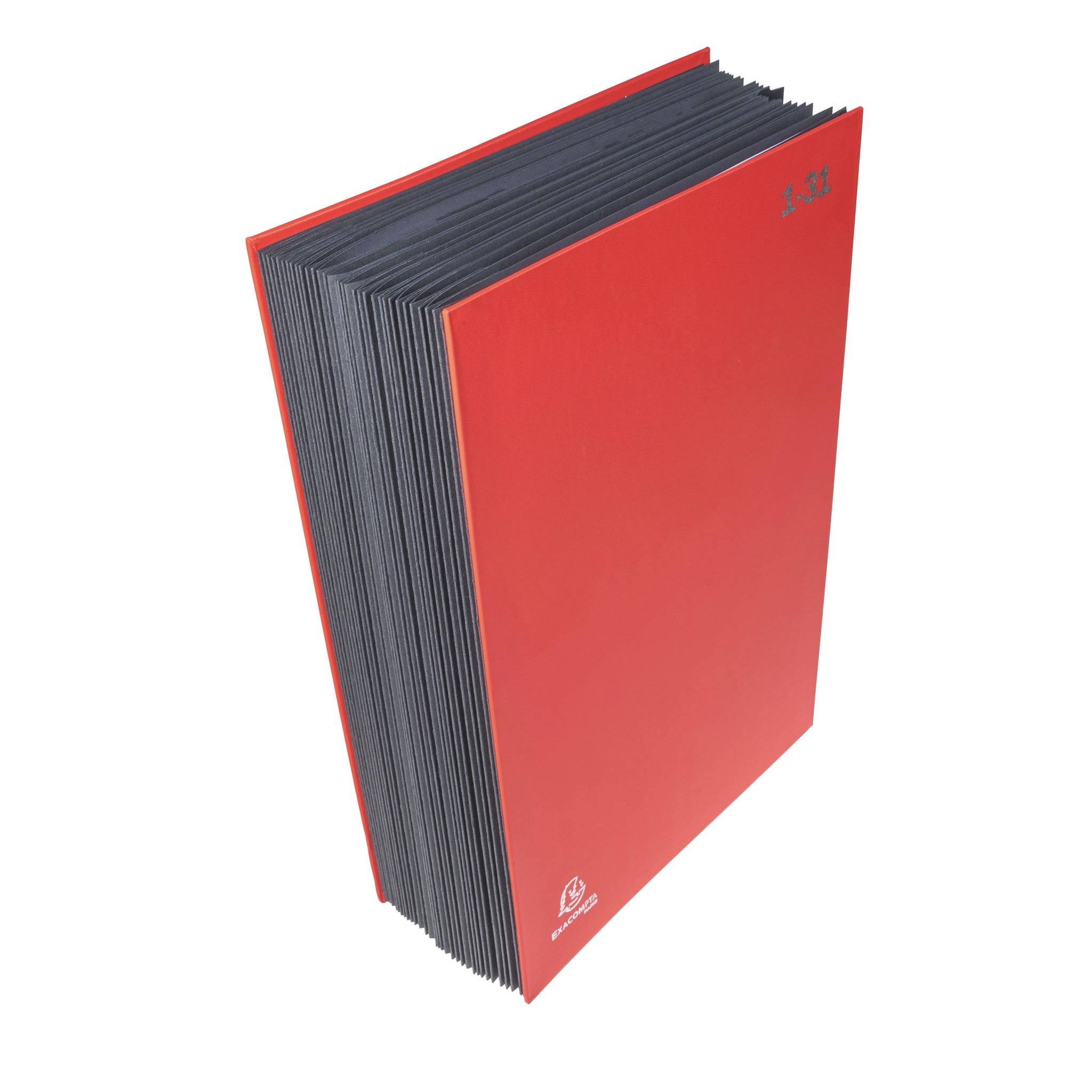Exacompta 6x Pultordner Ordnungsmappe 32 Fächern RC-Karton 1-31 A4 Rot 57035E