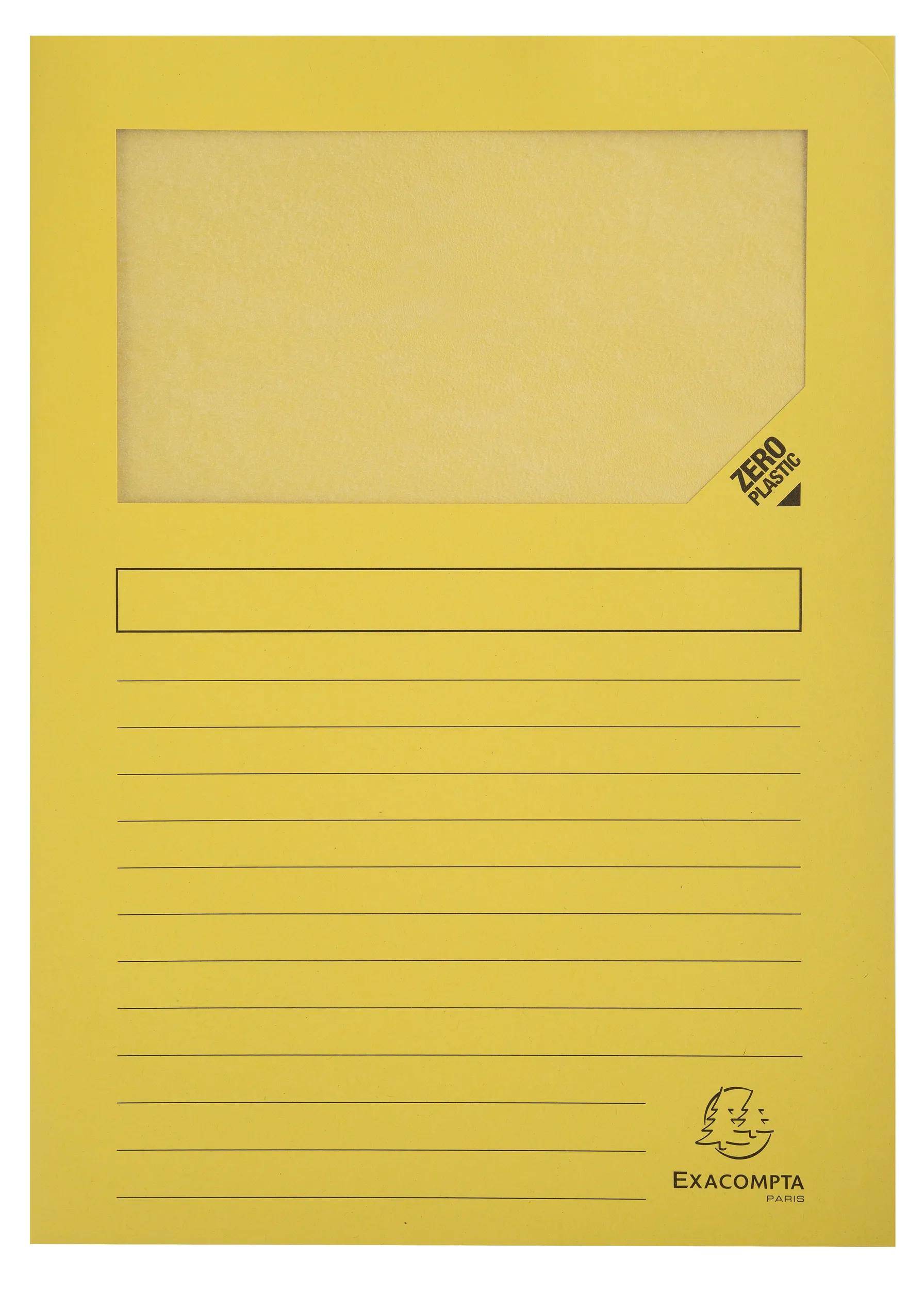 Exacompta 8x Pack 50 Fenstermappen, A4, 160g, plastikfrei, sortiert, 50000E
