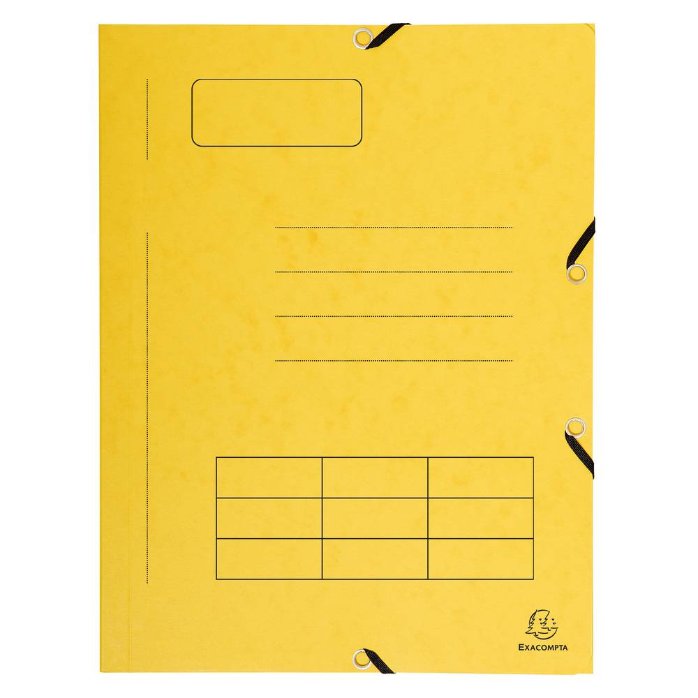 Exacompta 50x Sammelmappe + Gummizug 3 Klappen Index Karton A4 sortiert 55360E