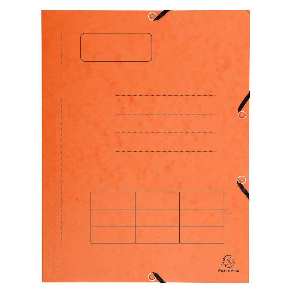 Exacompta 50x Sammelmappe + Gummizug 3 Klappen Index Karton A4 sortiert 55360E