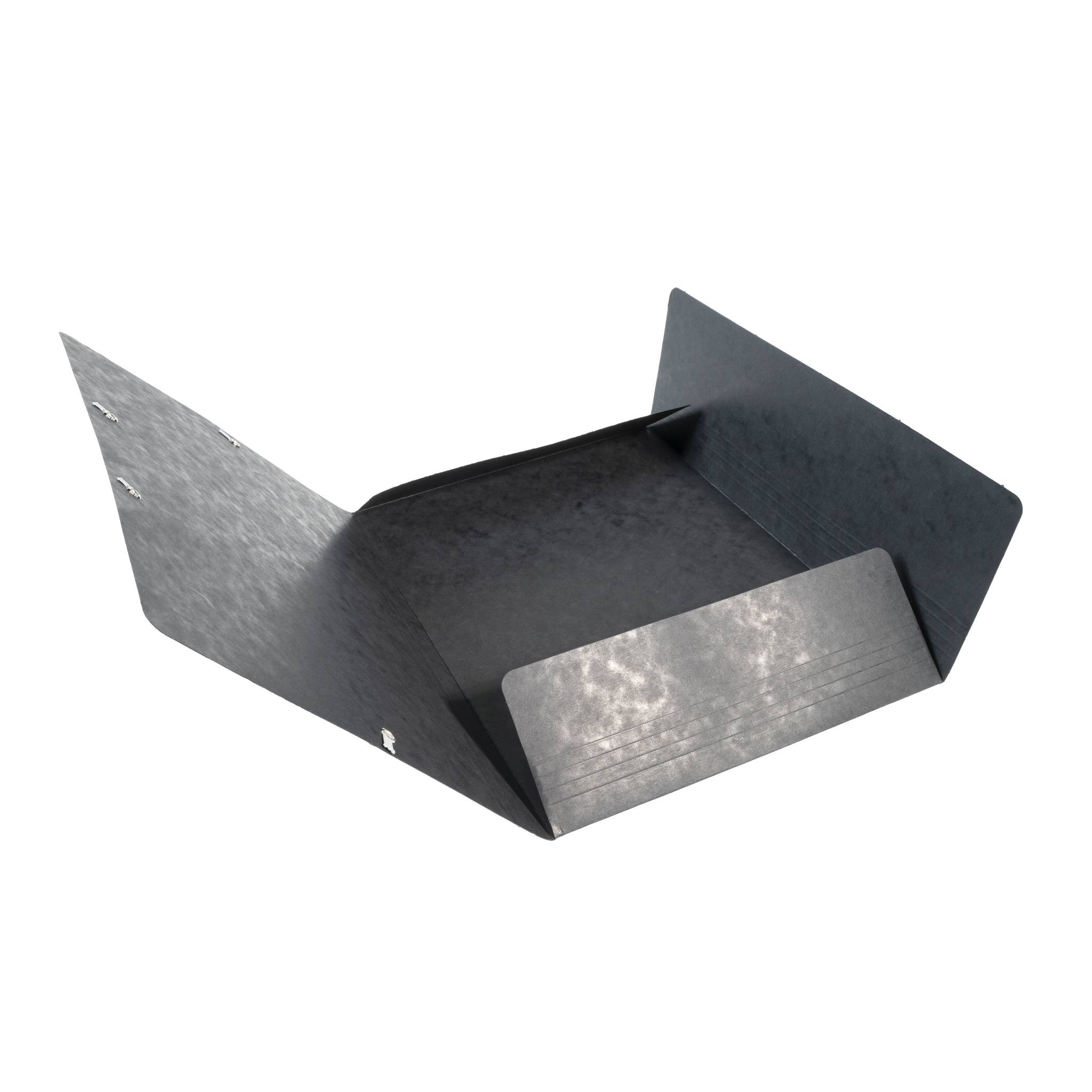 Exacompta 25x Sammelmappe +Gummizug 3 Klappen Karton 425g A4 MAXI Schwarz 17116H