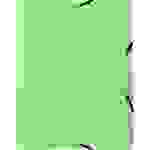 Exacompta 5563E 25x Eckspannmappe mit Gummizug ohne Klappe, aus Colorspan-Karton 400g/m2, für Format DIN A4 - Lindgrün