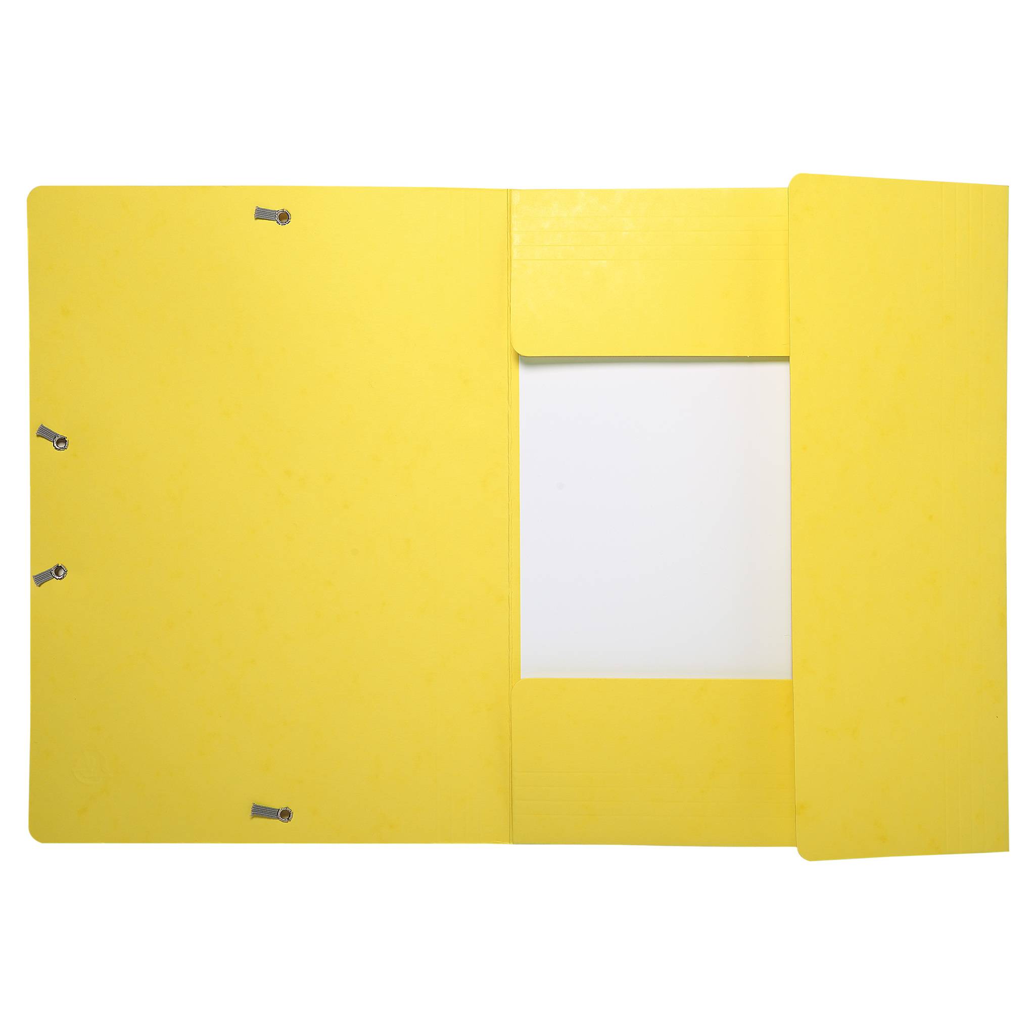 Exacompta 25x Sammelmappe + Gummizug 3 Klappen Karton 425g A4 MAXI Gelb 17106H