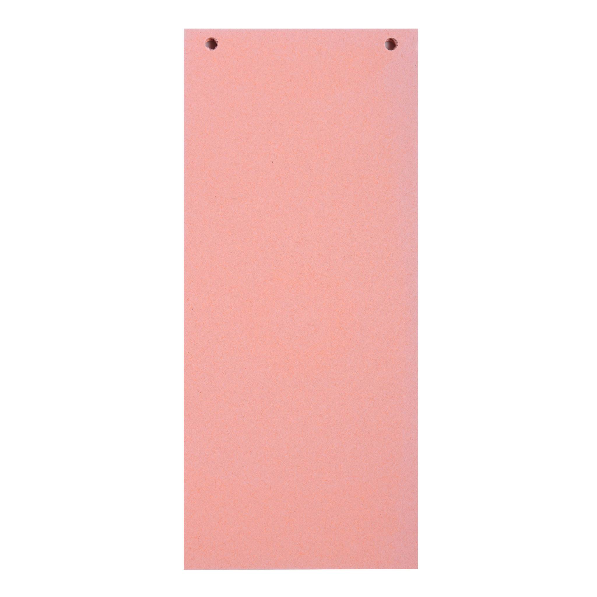 Exacompta 12x 100 Trennstreifen 2-fach gelocht RC Kart 105x240mm Rosa 13435B