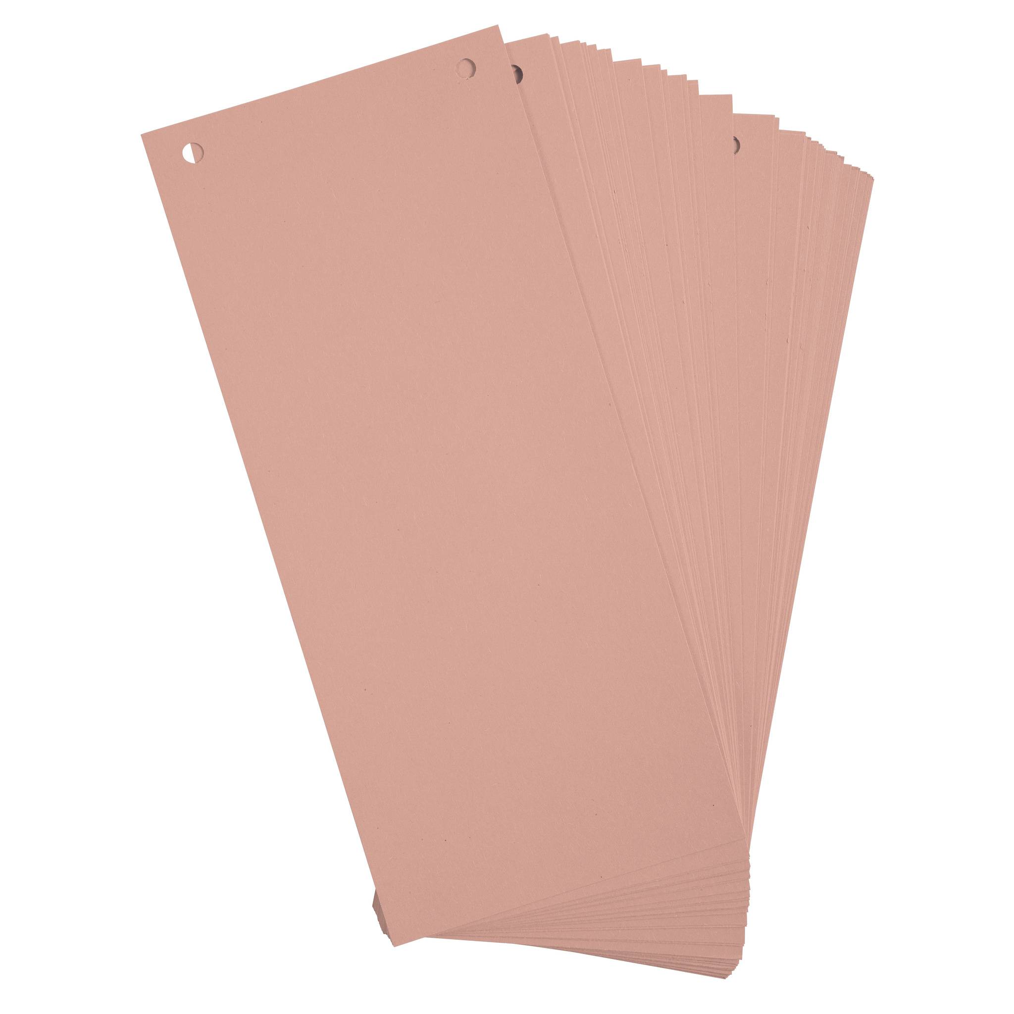 Exacompta 12x 100 Trennstreifen 2-fach gelocht RC Kart 105x240mm Rosa 13435B