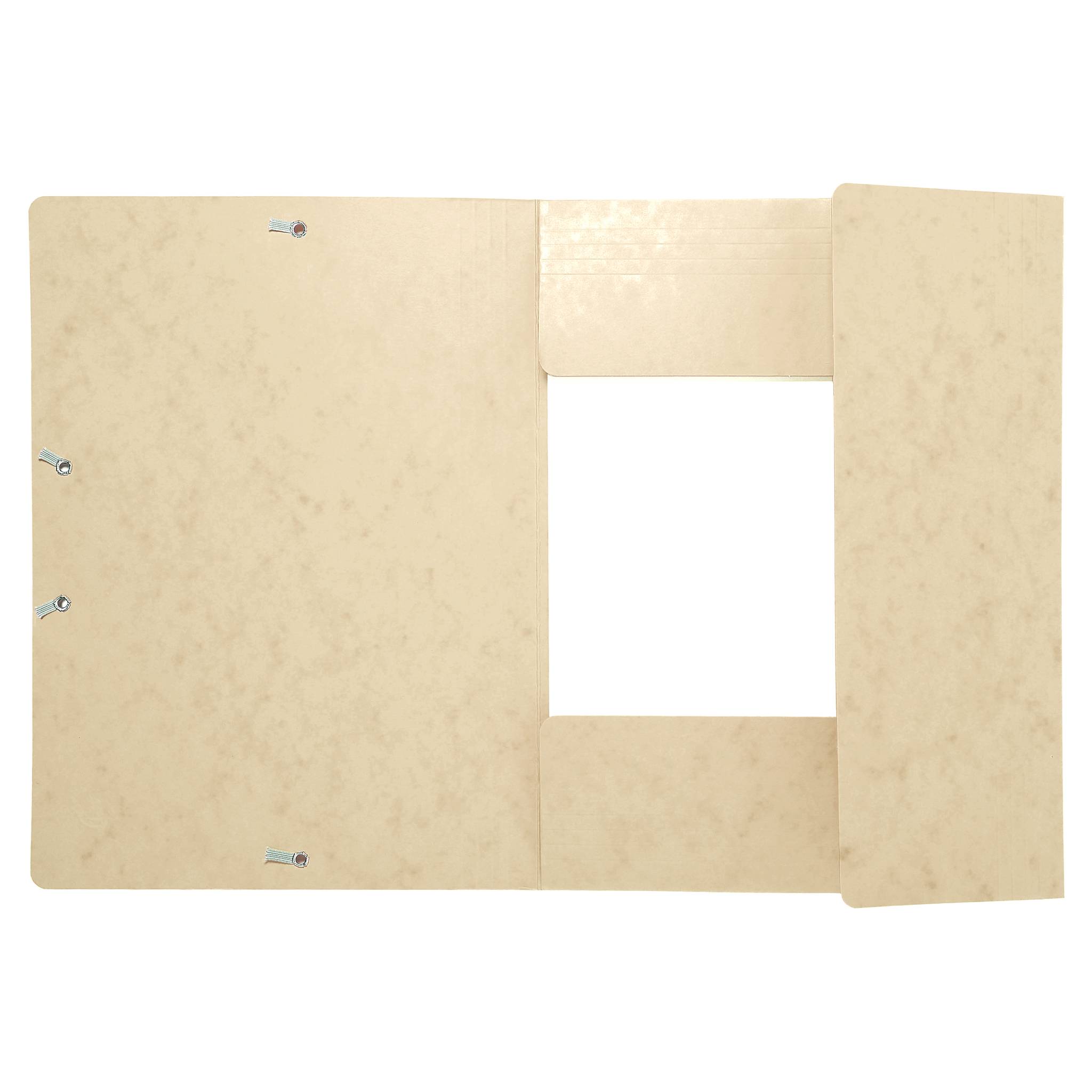 Exacompta 25x Sammelmappe +Gummizug 3 Klappen Karton A4 MAXI Elfenbein 17104H