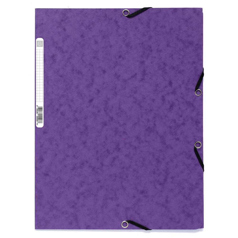 Exacompta 50x Sammelmappe +Gummizug 3 Klappen Etikett Karton A4 sortiert 55510E