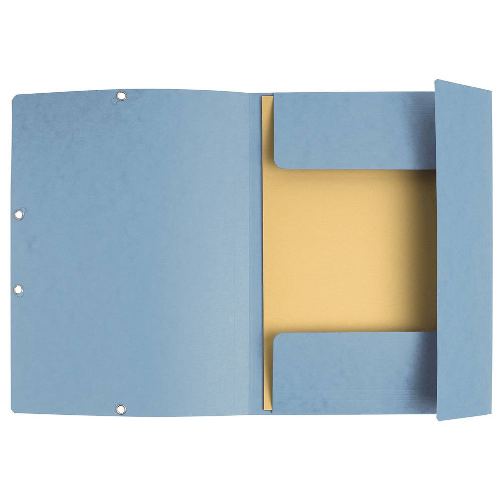 Exacompta 50x Sammelmappe +Gummizug 3 Klappen Etikett Karton A4 sortiert 55510E