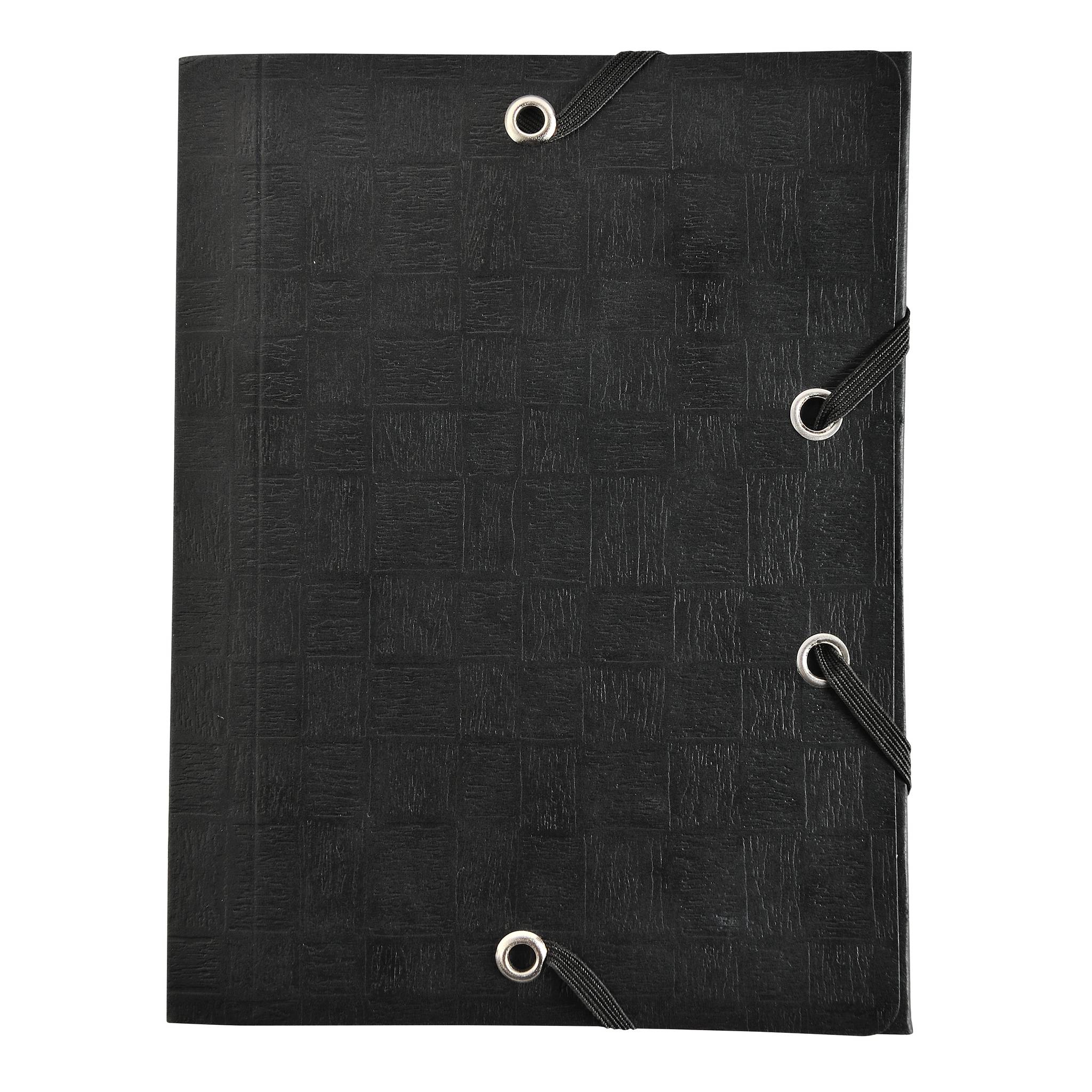 Exacompta 25x Sammelmappe +Gummizug 3 Klappen Karton 12x16cm sortiert 50750E