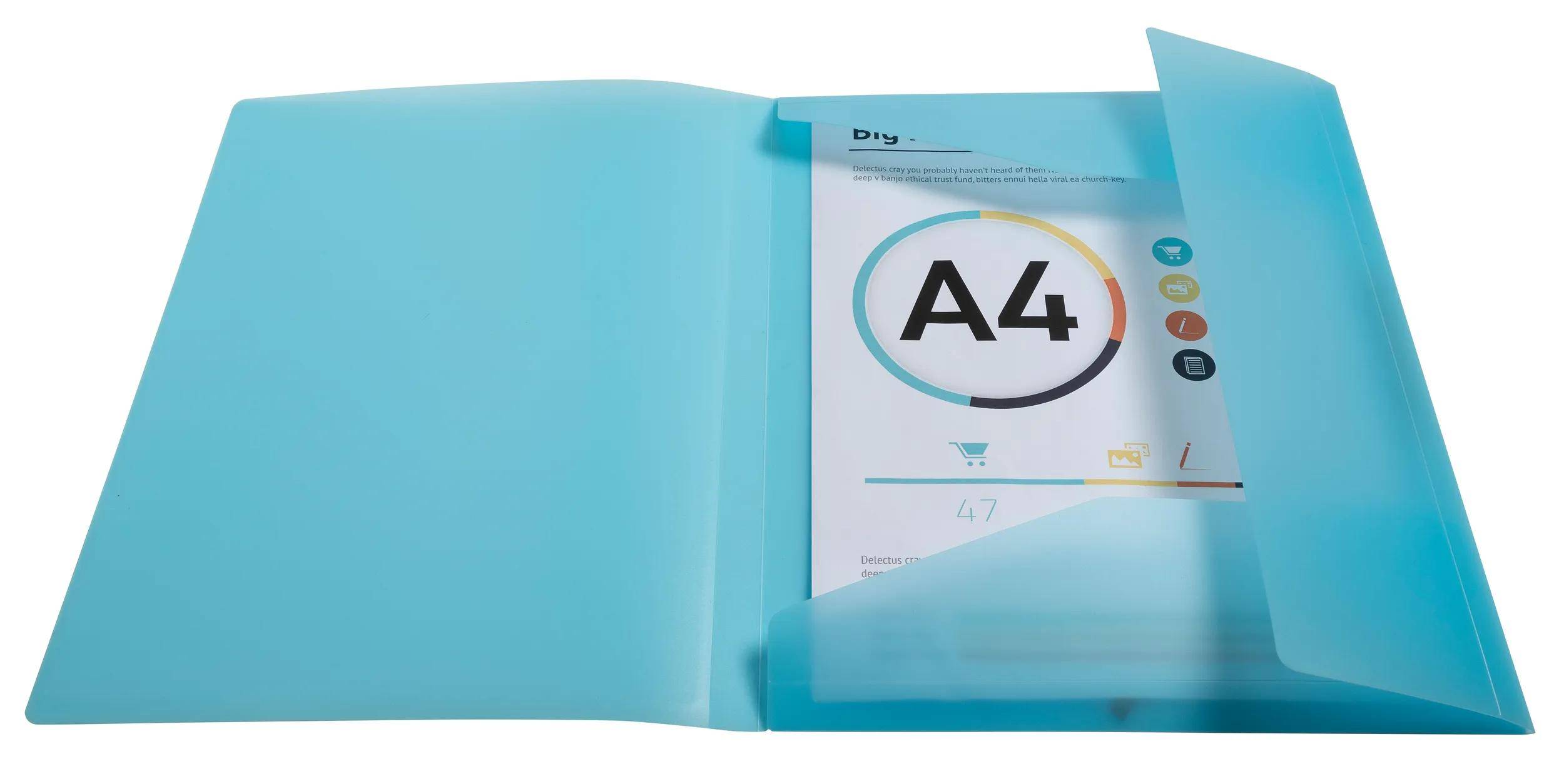 Exacompta 25x Sammelmappe A4 + Gummizug 3 Klappen PP sortiert 55279E