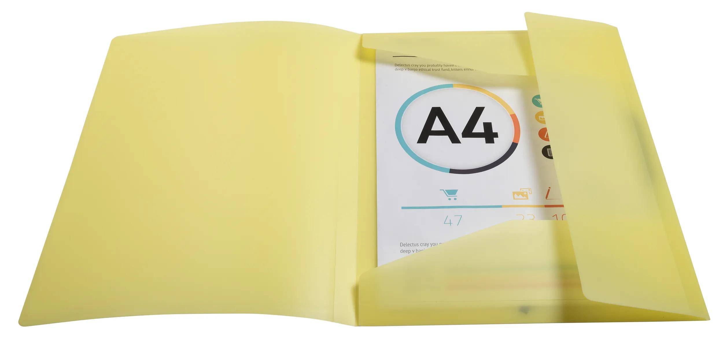 Exacompta 25x Sammelmappe A4 + Gummizug 3 Klappen PP sortiert 55279E