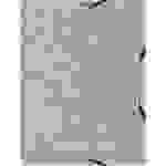 Exacompta 55423E 25x Sammelmappe mit Gummizug und 3 Klappen aus Colorspan-Karton 355g/m2 - A4 - Grau