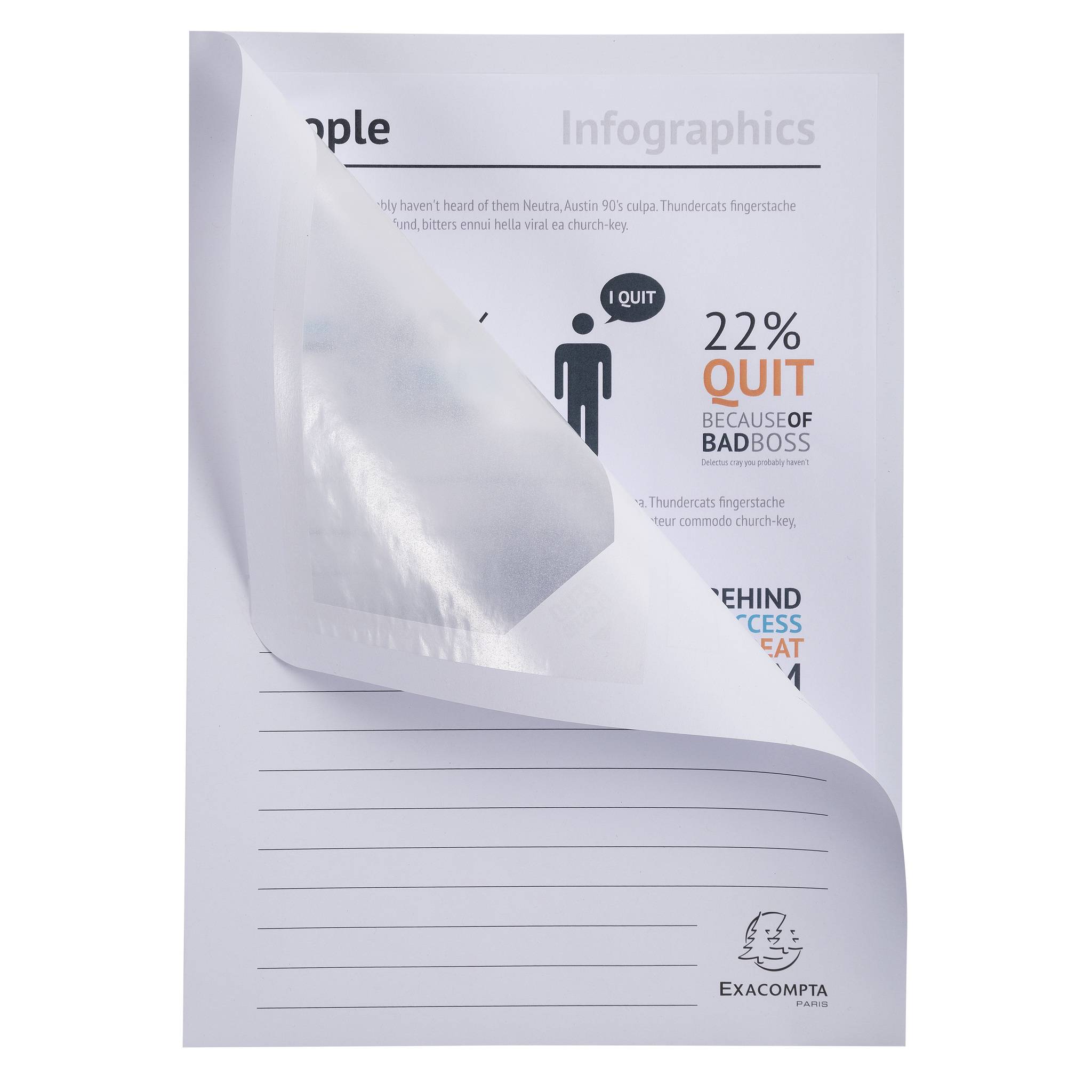 Exacompta 4x Pack 100 Fenstermappen, A4, 160g, plastikfrei - Weiß - 50110E