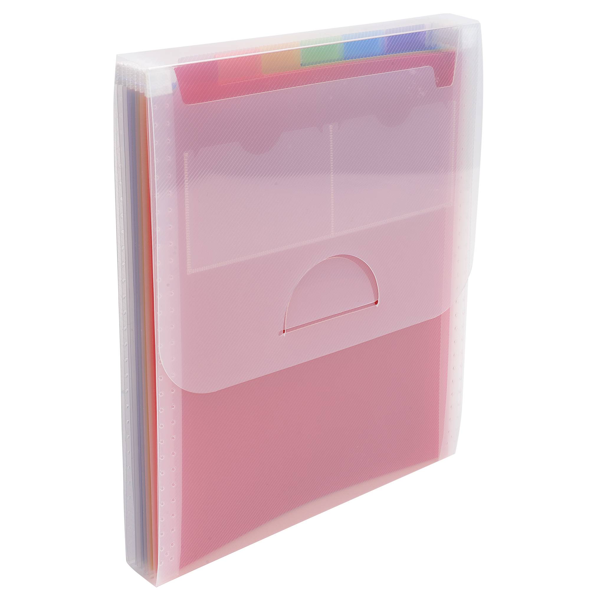 Exacompta 5x Fächermappe vertikal mit 6 Fächern, A4, Crystal, Kristall, 55798E