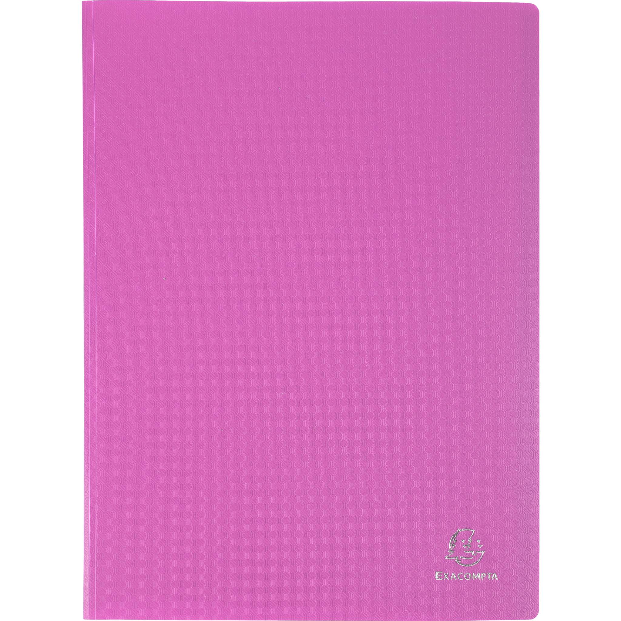 Exacompta 8x Sichtmappe aus PP 500µ, 60 Kristallhüllen OPAK - A4 - Rosa - 8867E