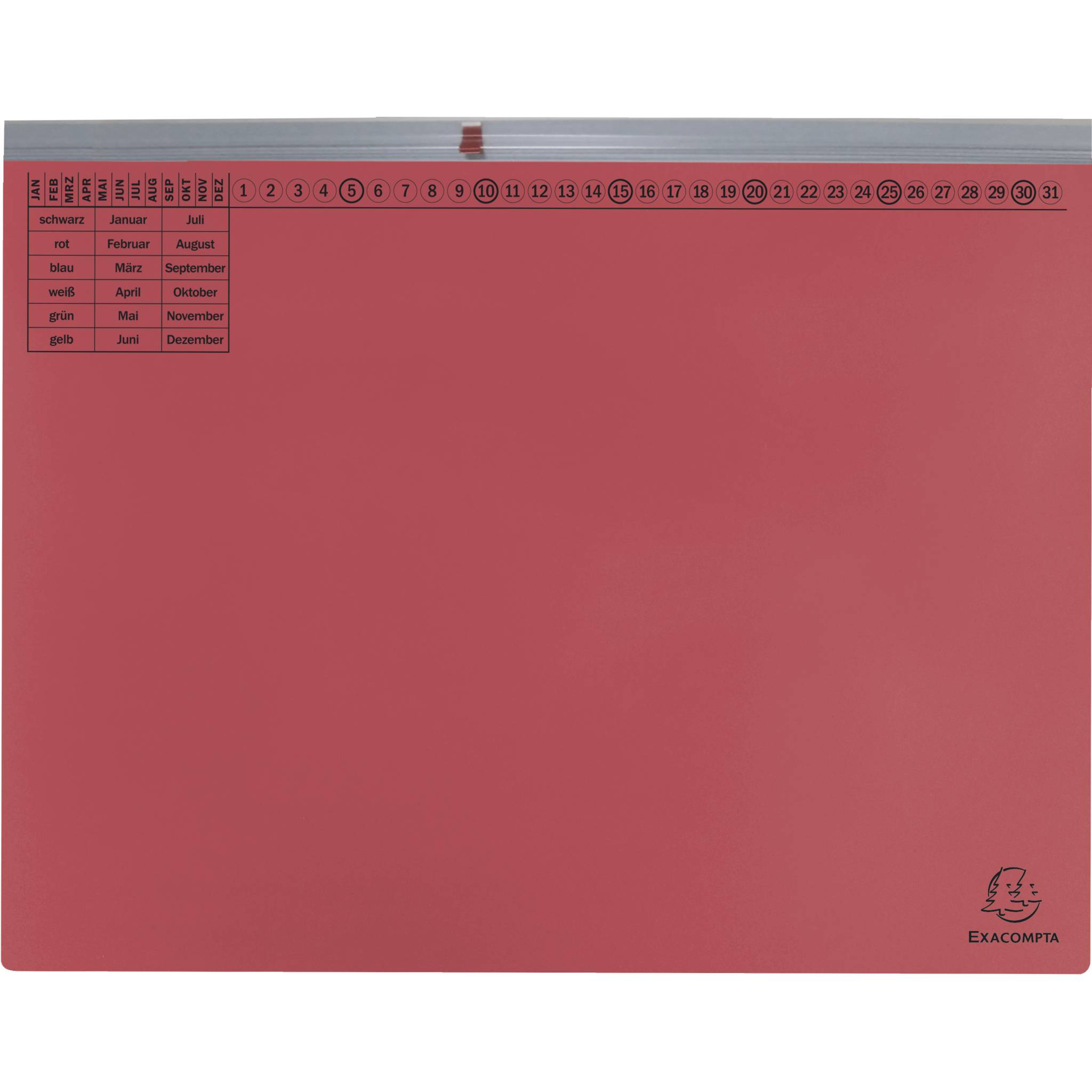 Exacompta 25x Exaflex, Kanzlei Hängehefter, 1x Abheft, Rechts, Rot, 370203B