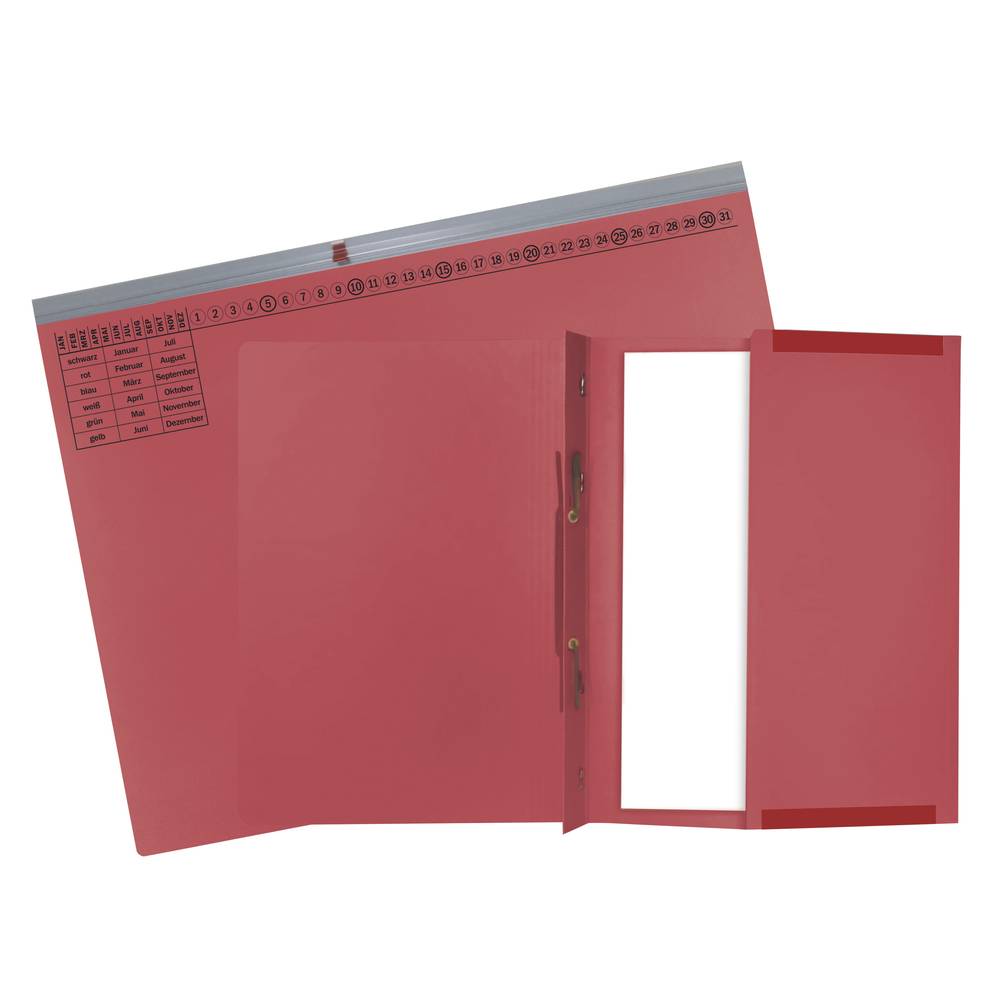 Exacompta 25x Exaflex, Kanzlei Hängehefter, 1x Abheft, Rechts, Rot, 370203B