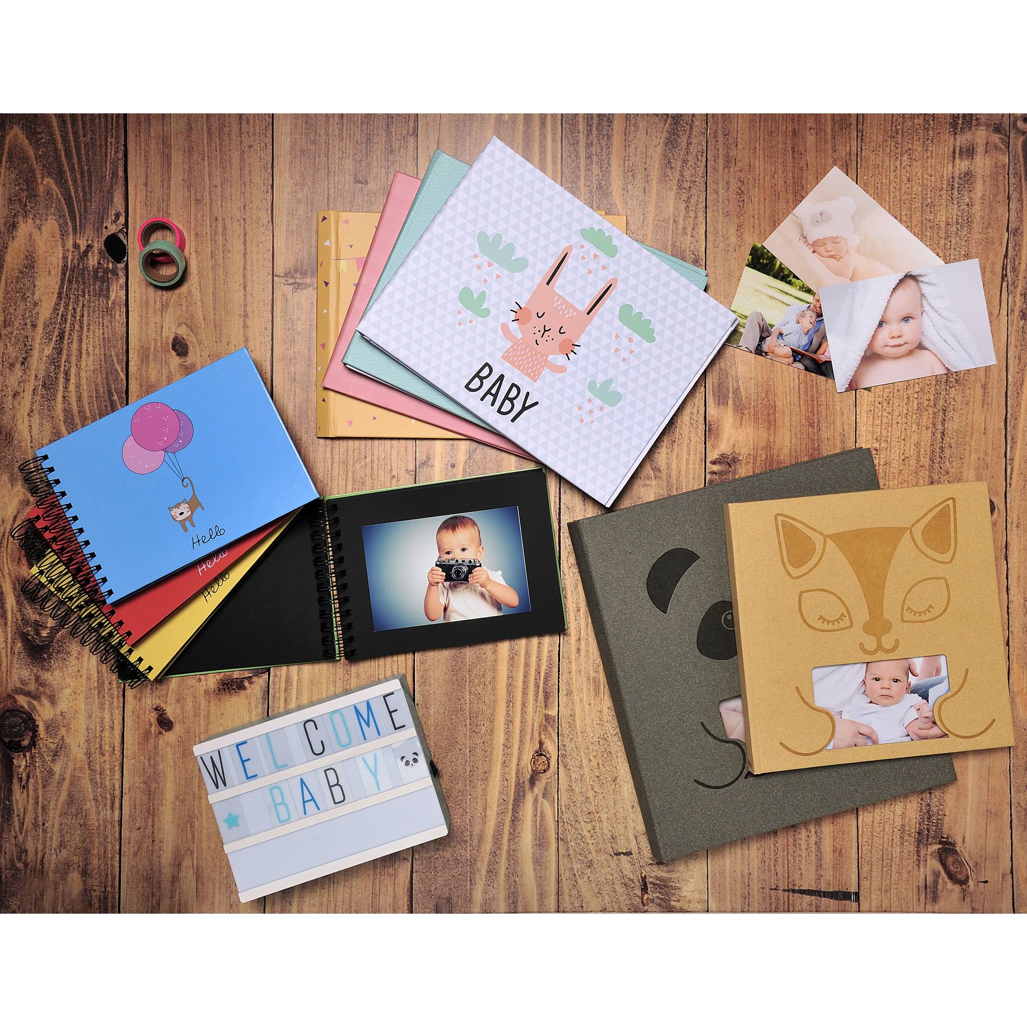 Exacompta 2x Fotobuch 30 Seiten weiß 25x25cm ZÉPHIRE Elfenbein - Grau - 14561E
